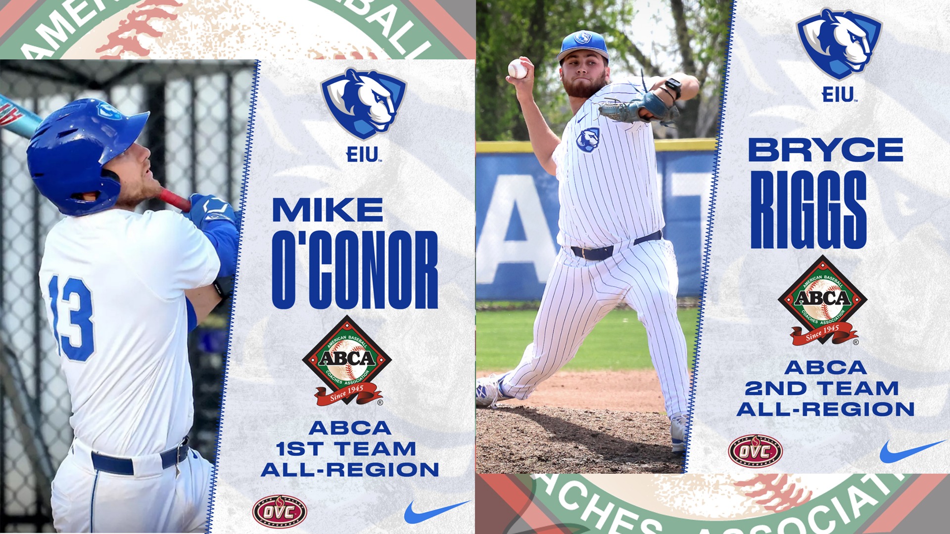 Mike O'Conor and Bryce Riggs named to 2026 ABCA All-Region teams