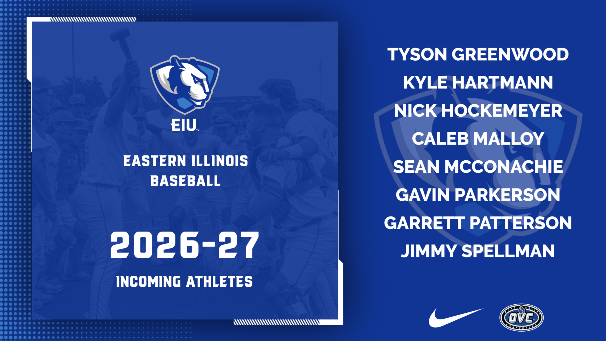 EIU Baseball Adds Eight For 2026-27 Season 