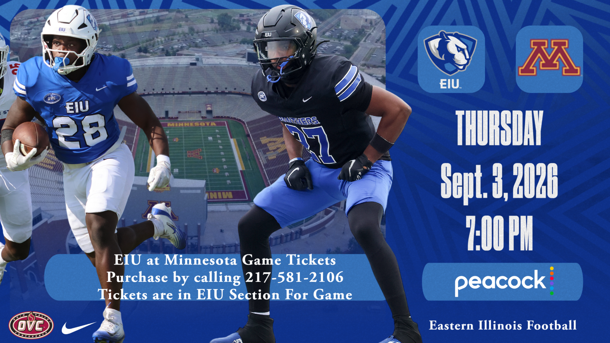 EIU football game tickets at Minnesota now on sale