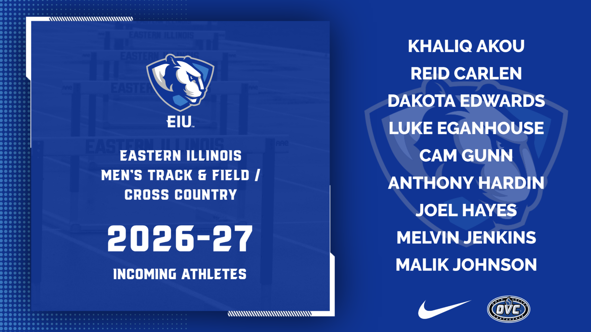 EIU men's track & field / xc announces first part of incoming class