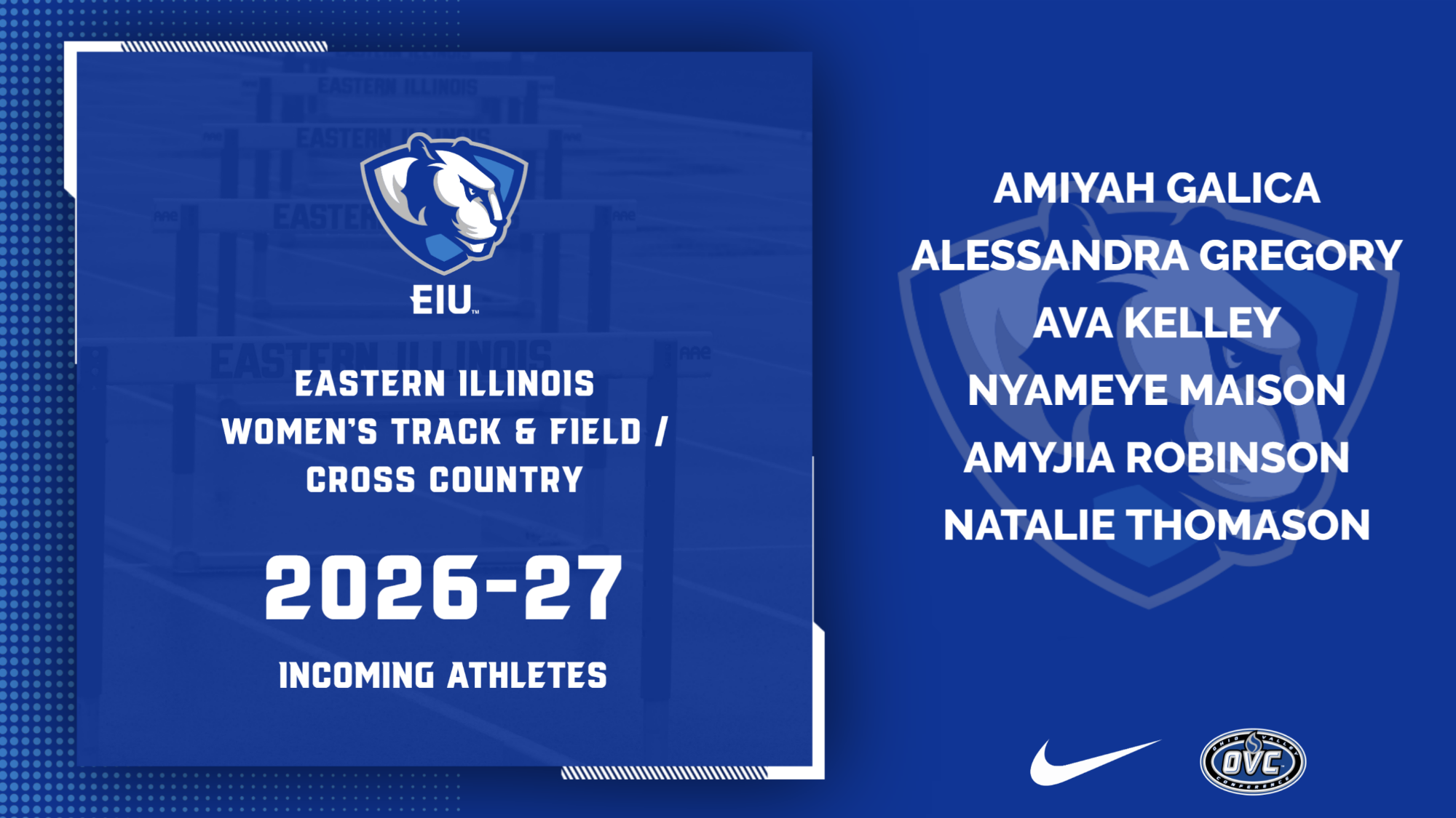 EIU women's track and field / cross country announces incoming class for 2026-27