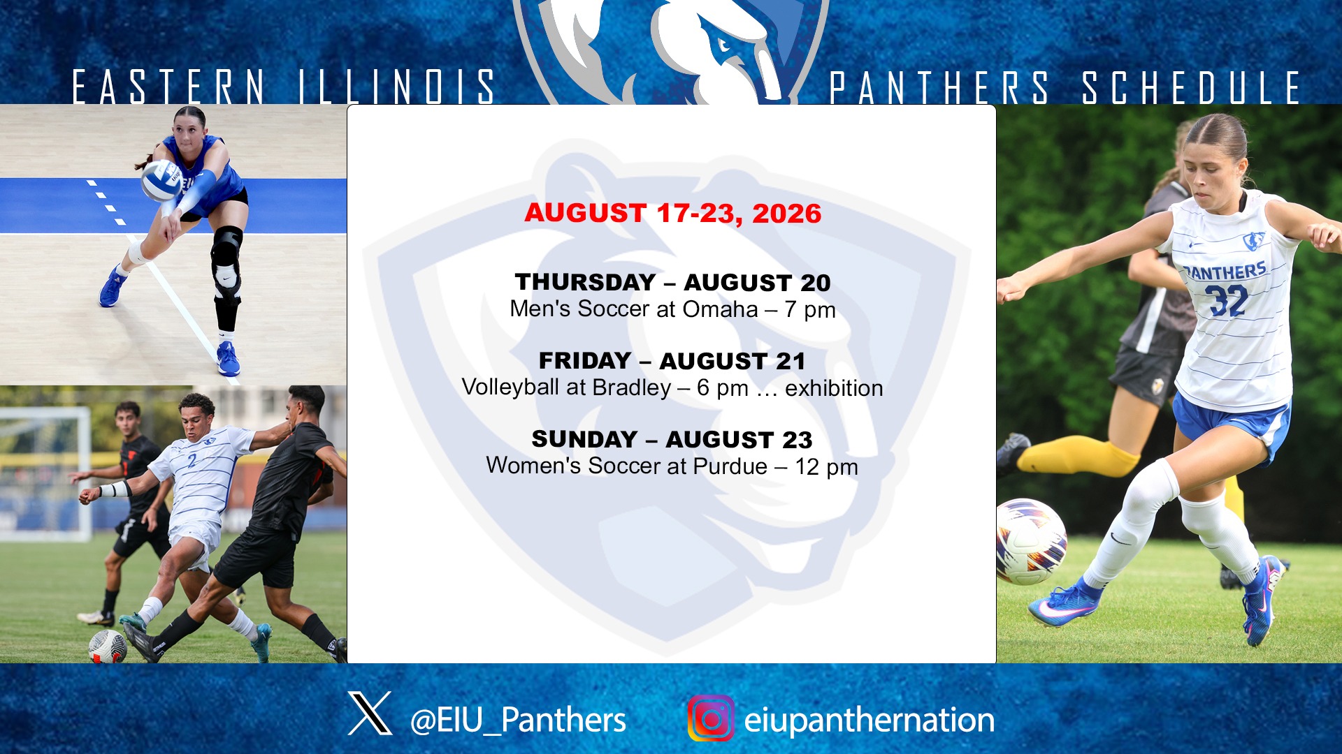 This Week in EIU Athletics - August 17-23, 2026