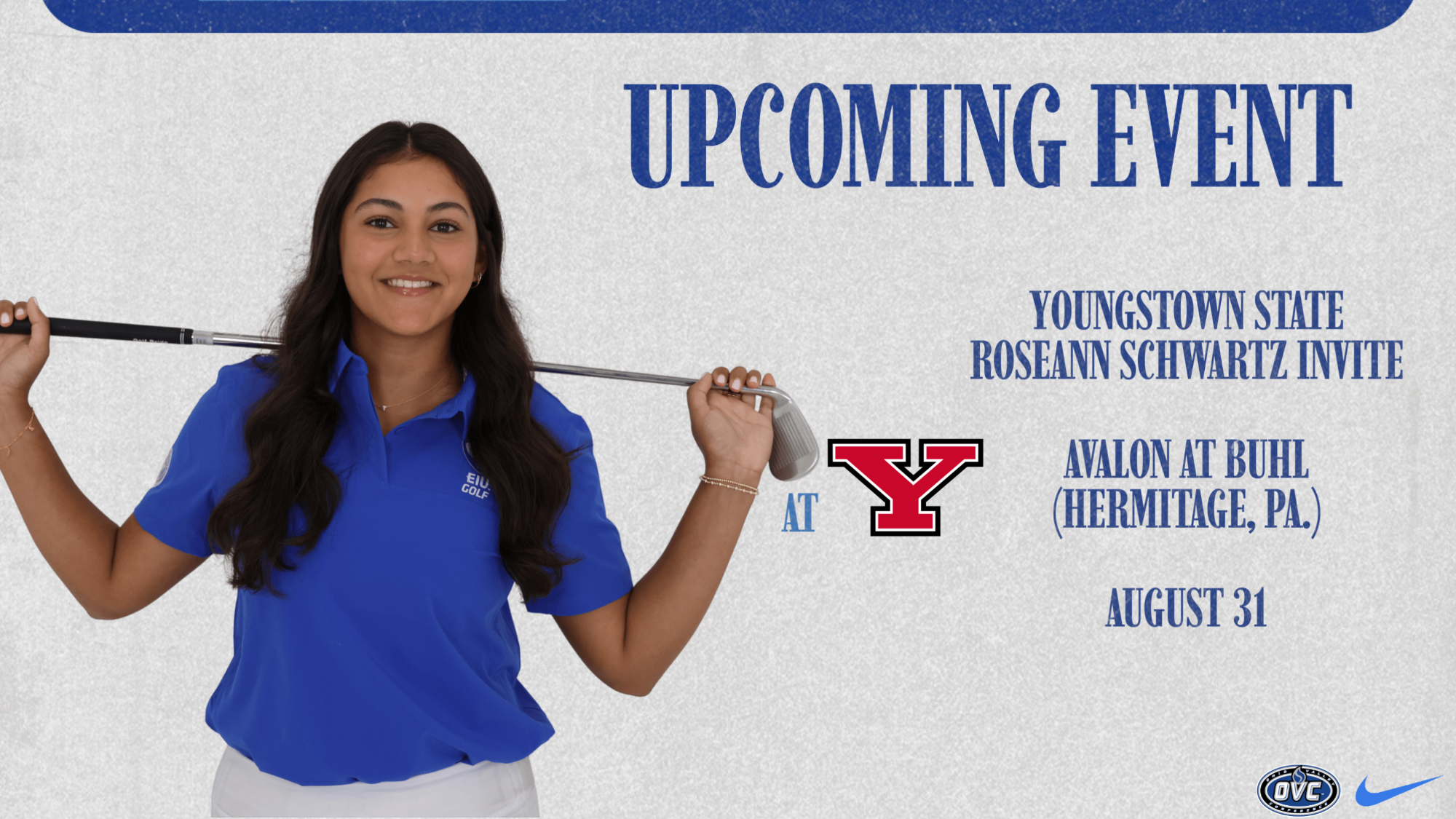 EIU Women's Golf Opens 2026-27 season on Monday at Youngstown State  (Meera Upadhyay pictured)
