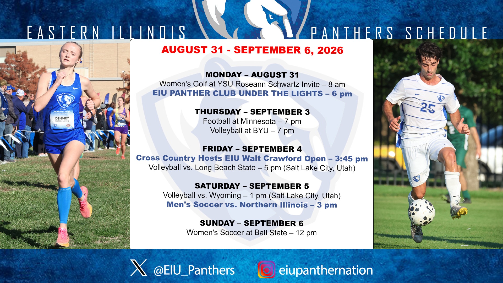 This Week In EIU Athletics - Aug. 31 - Sept. 6, 2026