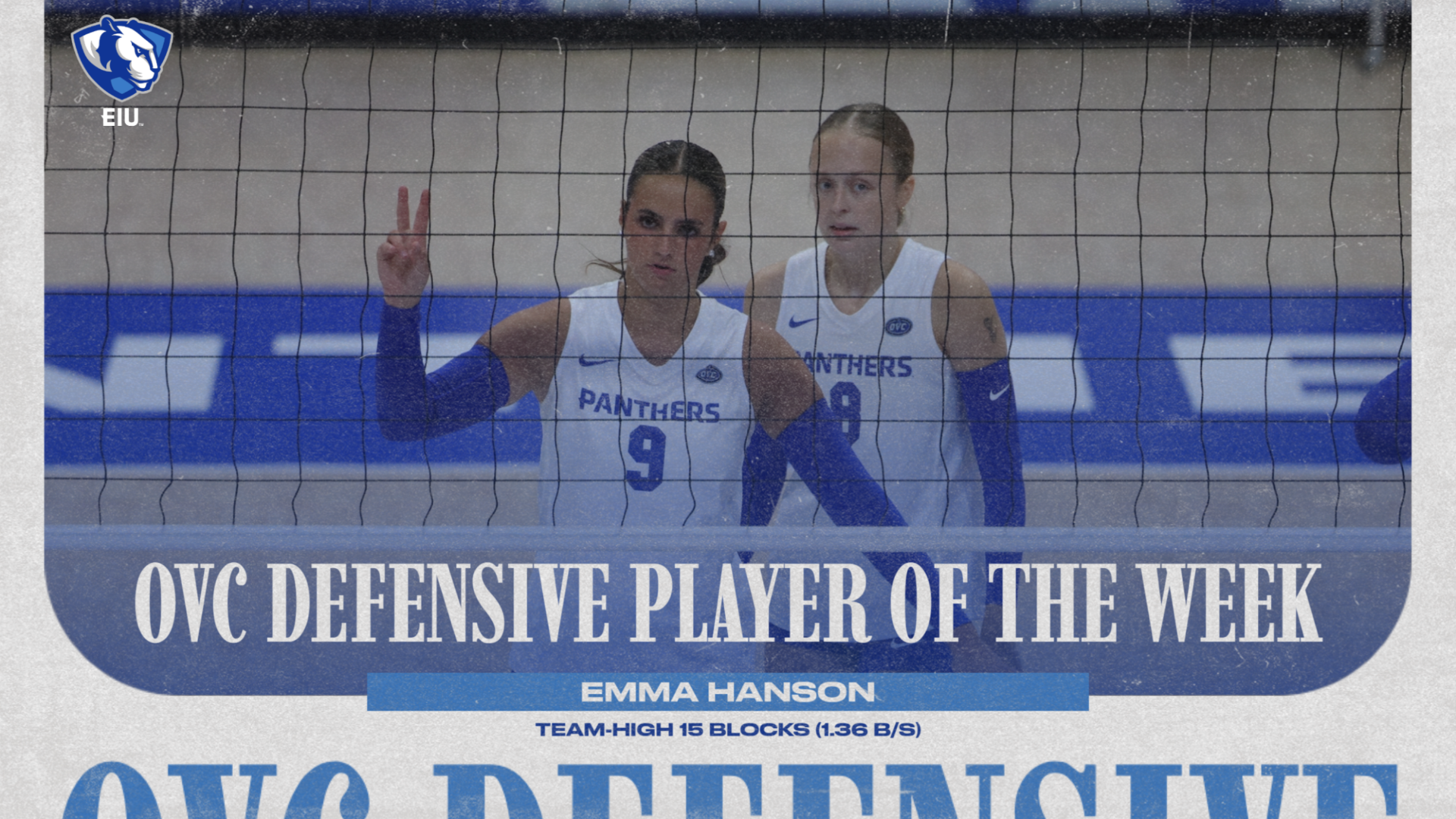 Emma Hanson OVC Defensive Player of the Week 