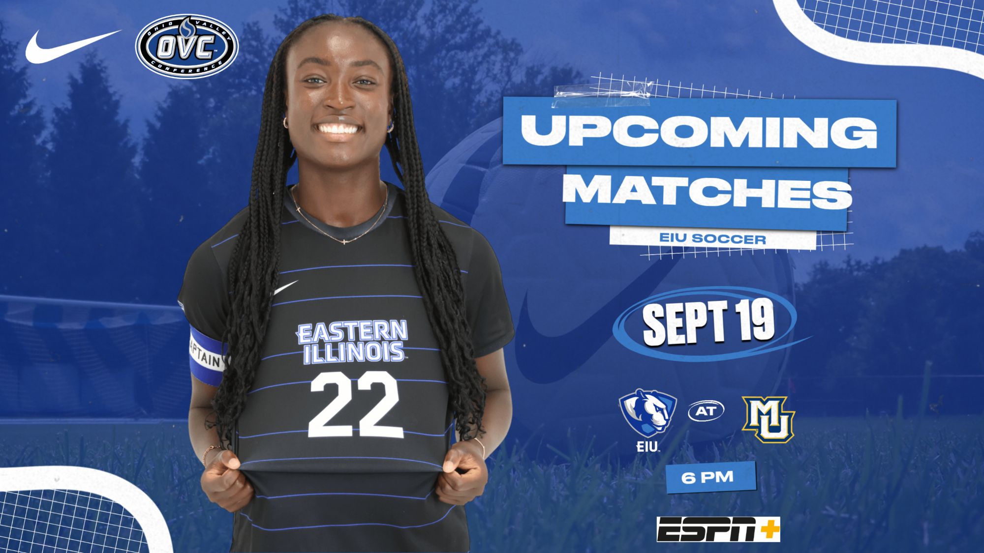 EIU women's soccer closes out non-conference slate at Marquette (Alex Tetteh featured)_