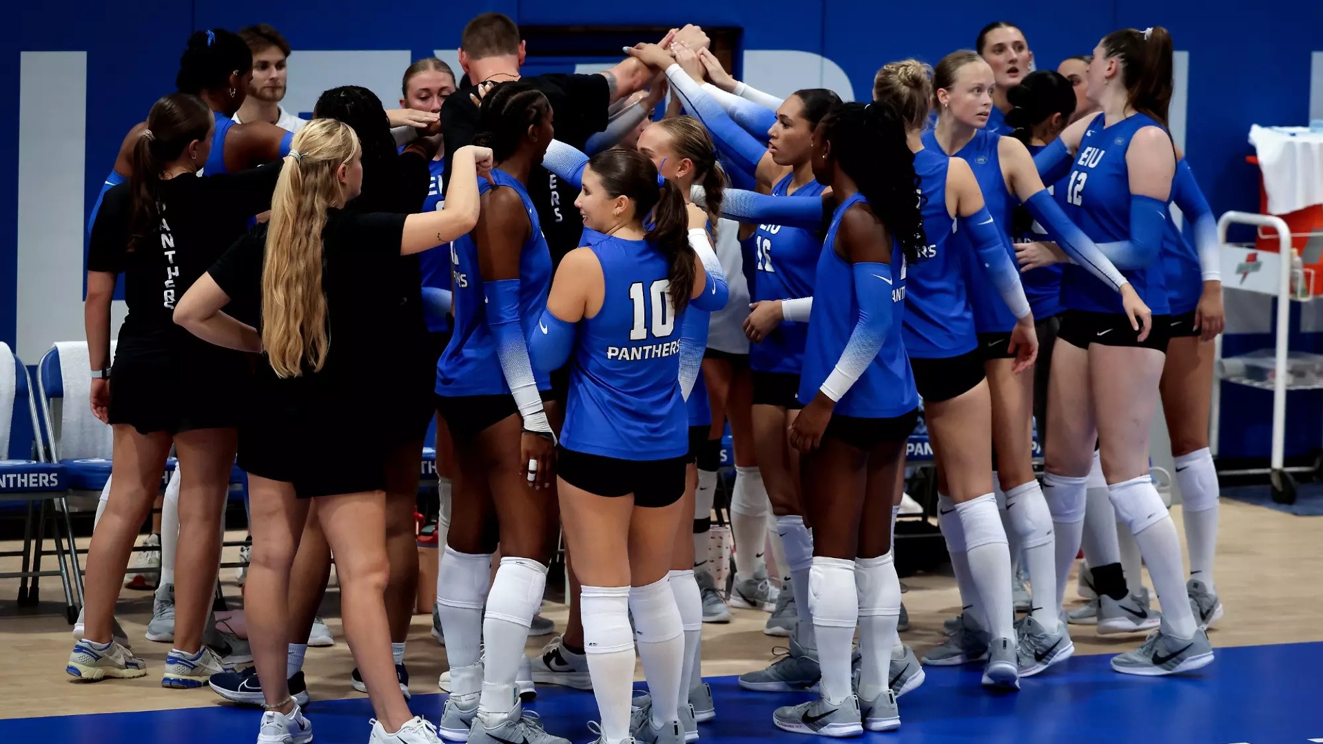 EIU VB Team Huddle