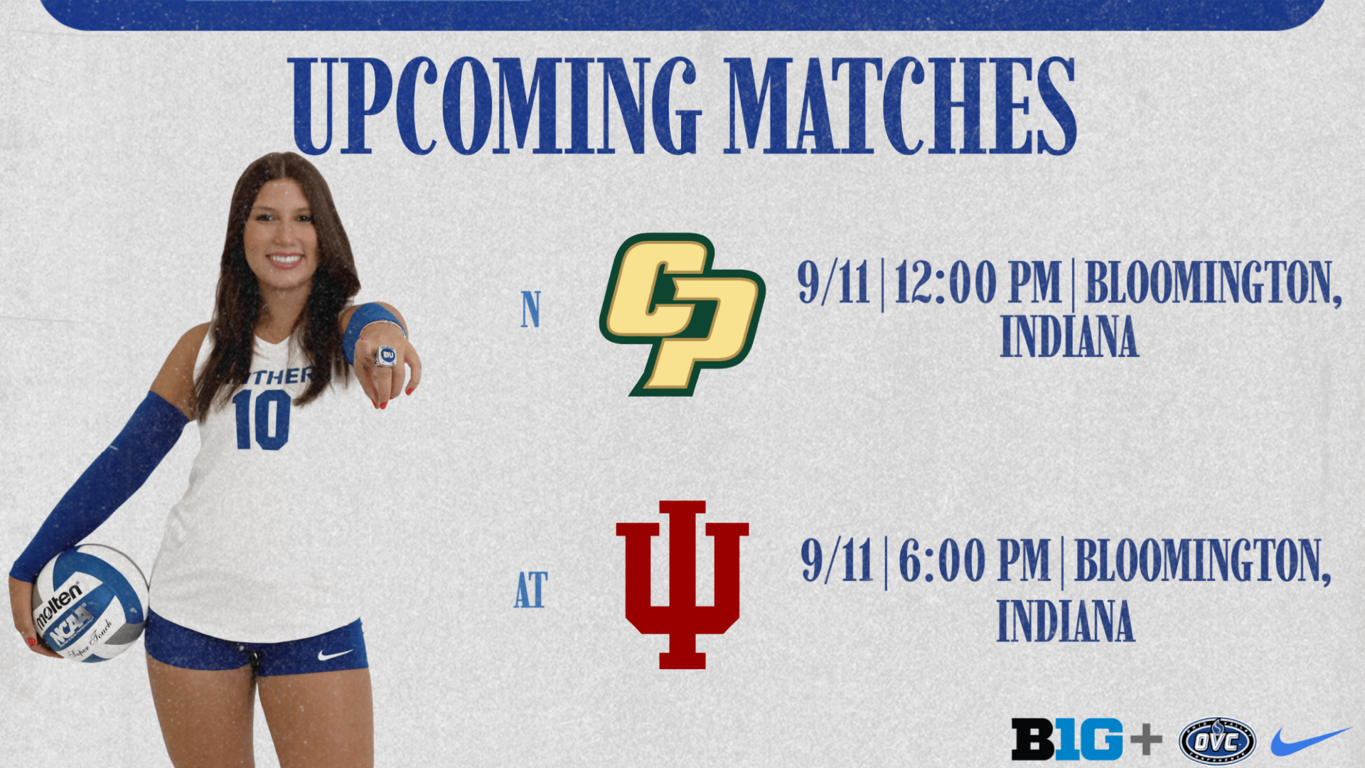 EIU VB Preview at Indiana Facing Cal Poly and Indiana on September 11th 