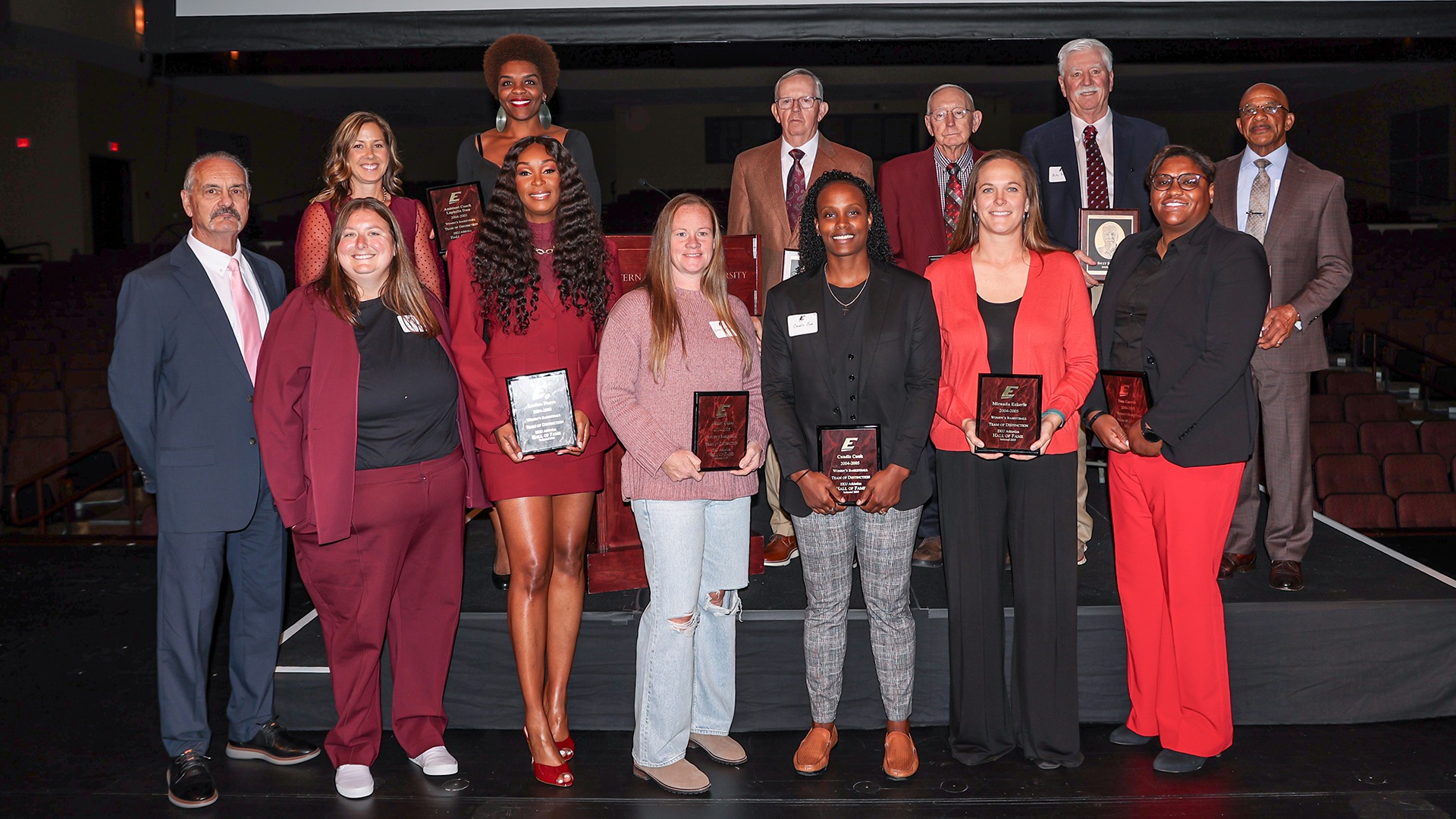 Group photo of the 2025 EKU Athletics Hall of Fame Class