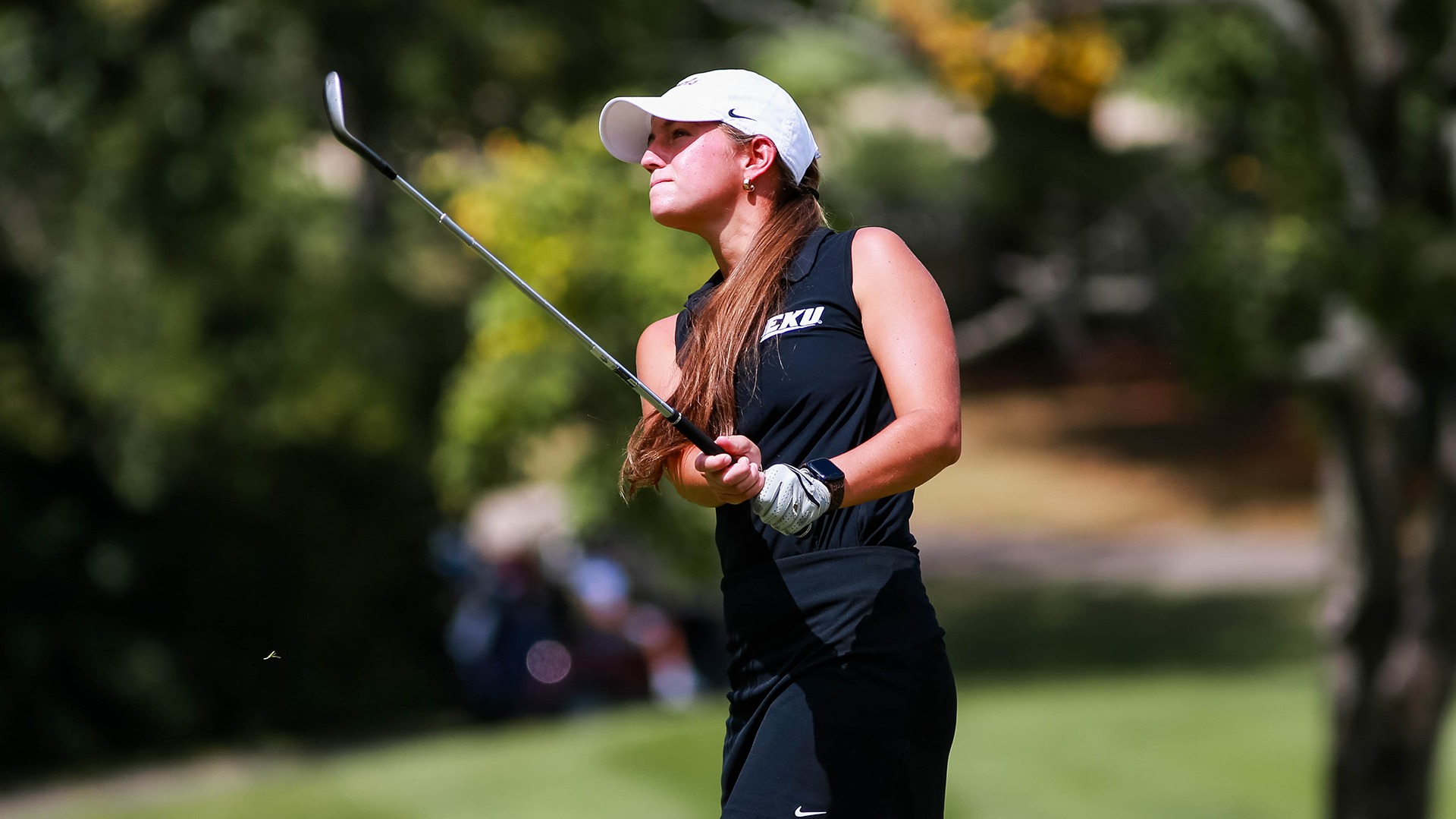 Claira Ramsey Eden watches her shot