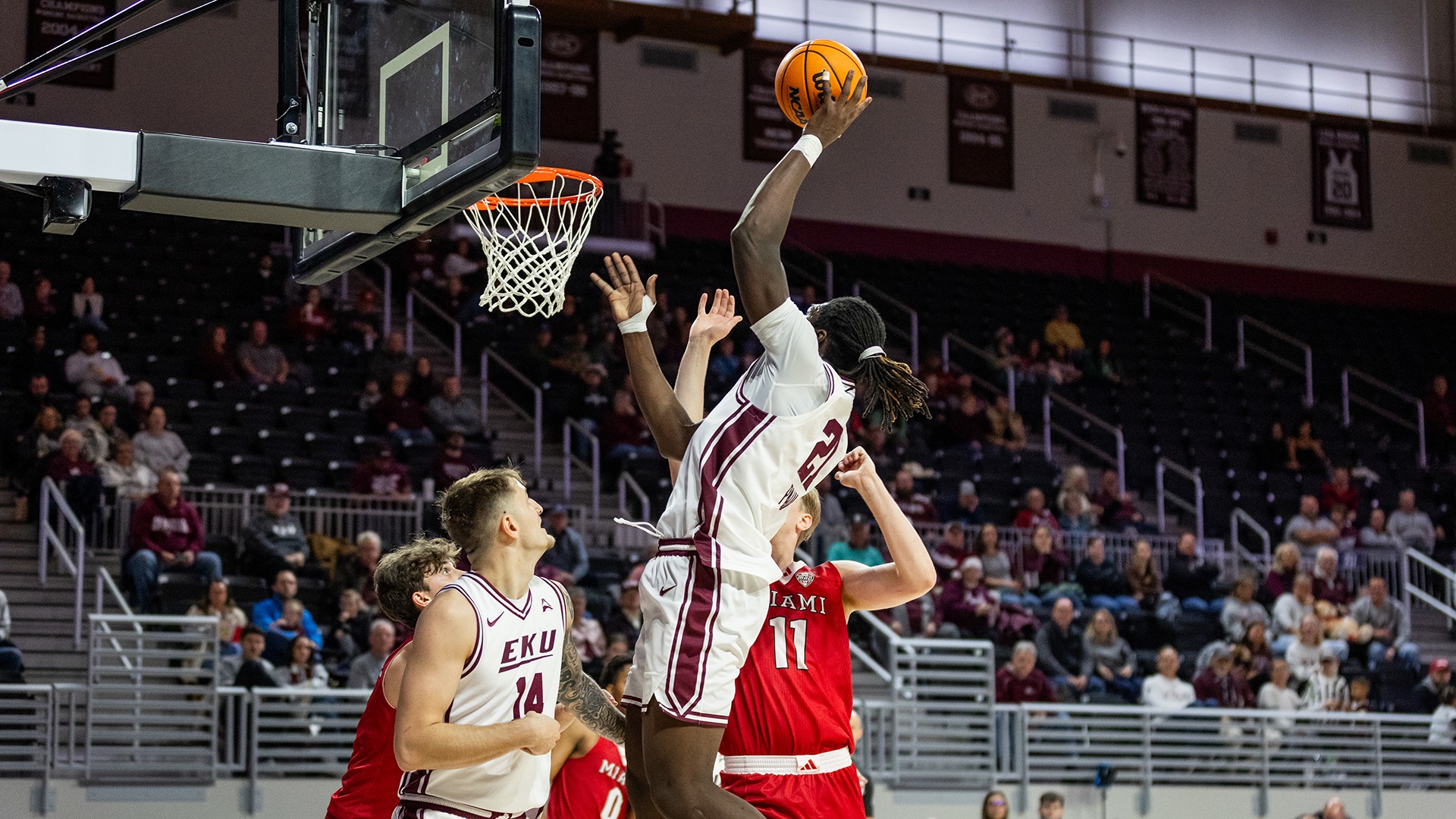 Yvens Paul puts back a shot against Miami