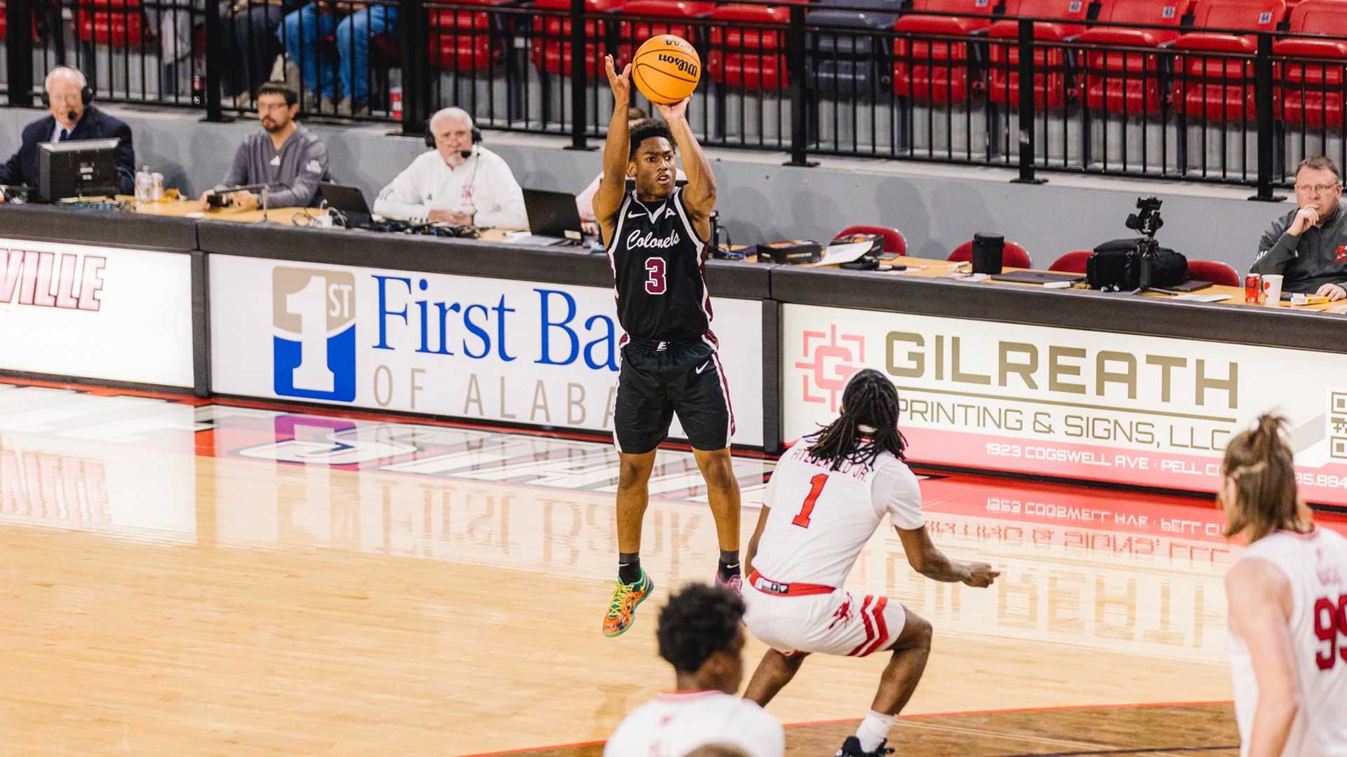 MJ Williams puts up a 3-point shot at Jacksonville State