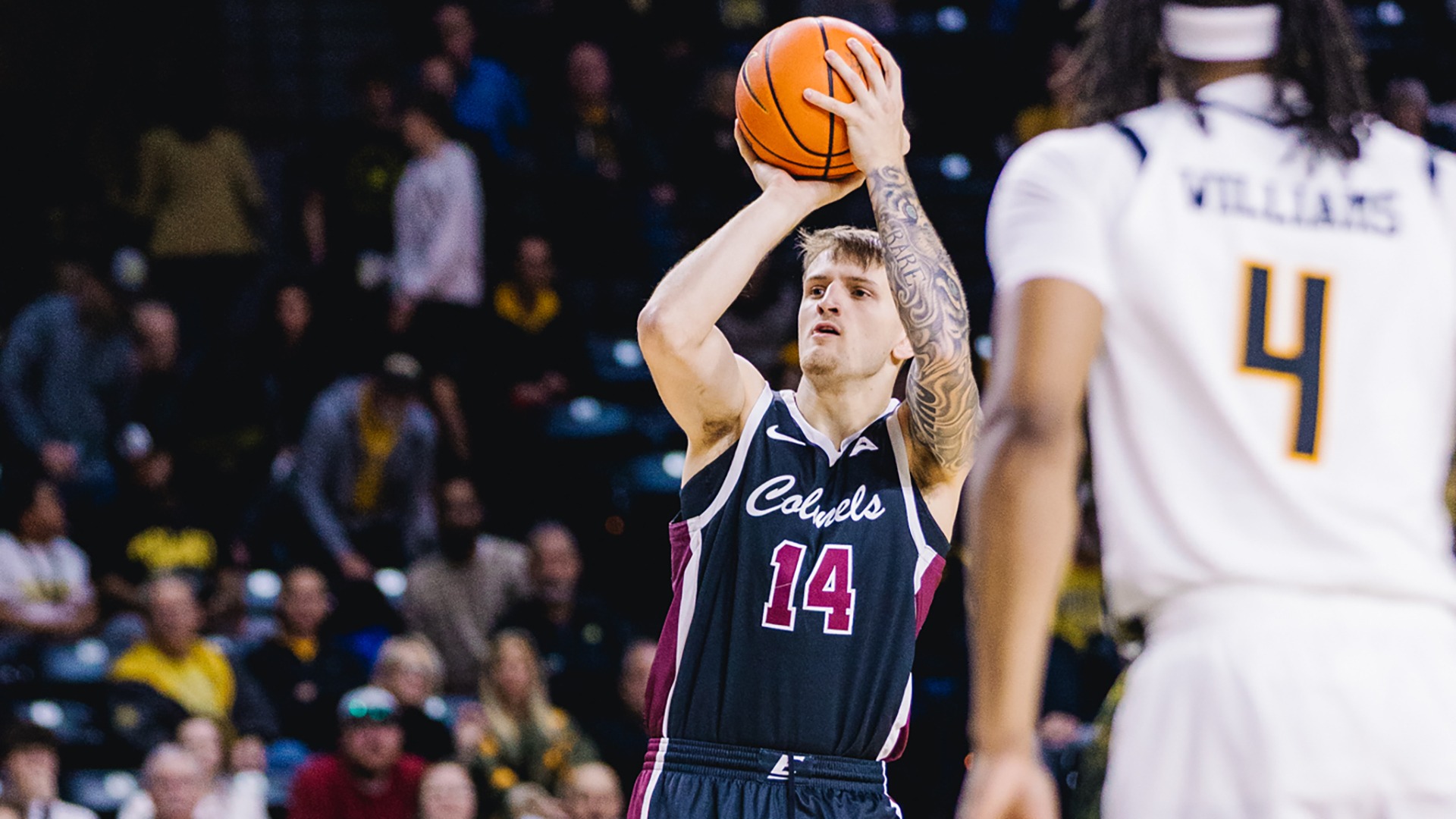 Austin Ball attempts a 3-point shot at Wichita State