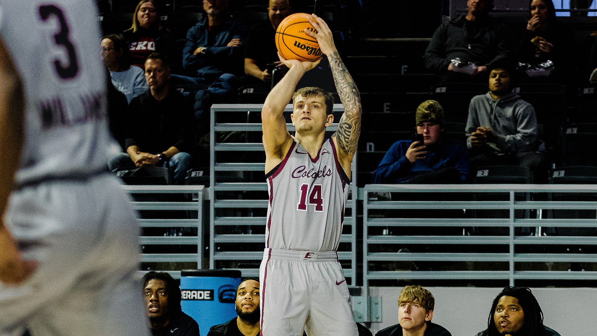 Austin Ball attempts a 3-pointer against IU East