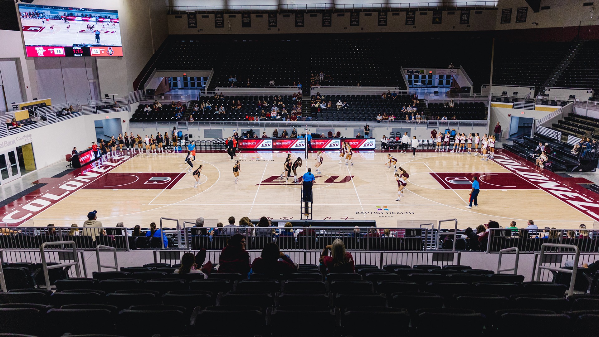 The team on the court against Austin Peay