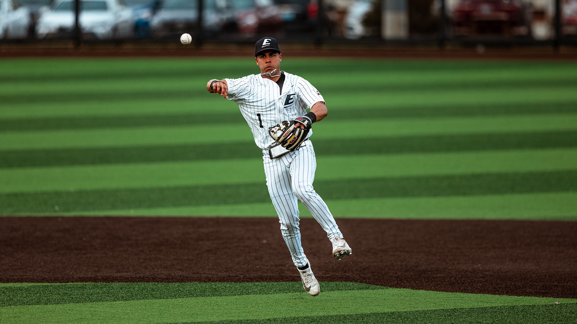 Pedro Moreno throws a ball to first base against Northern Kentucky