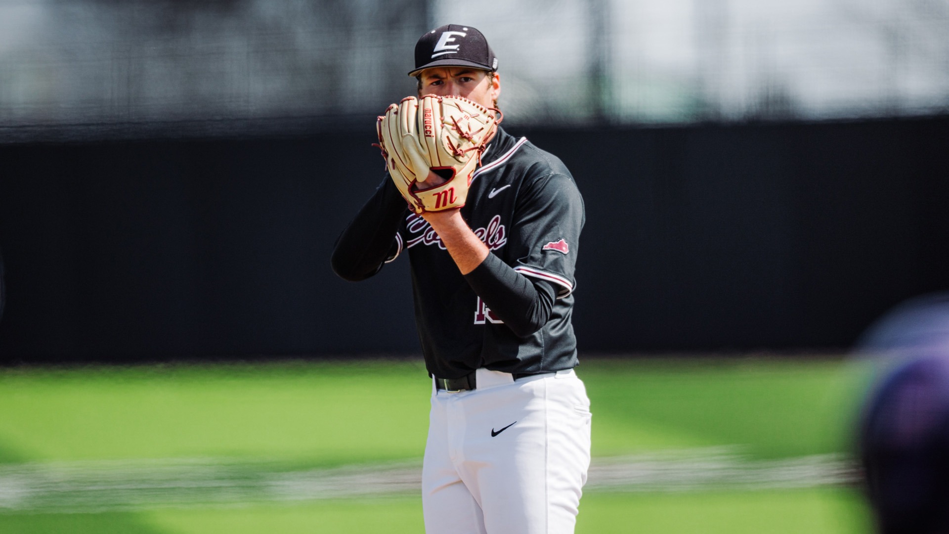 Jacob Price gets ready to deliver a pitch against Central Arkansas