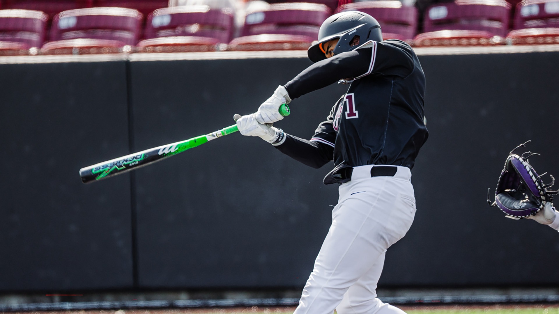 Pedro Moreno swings at a pitch against Central Arkansas