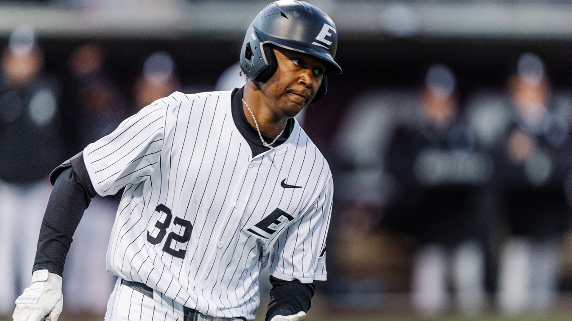 Khaleel Pratt rounds the bases after hitting a home run against Morehead State