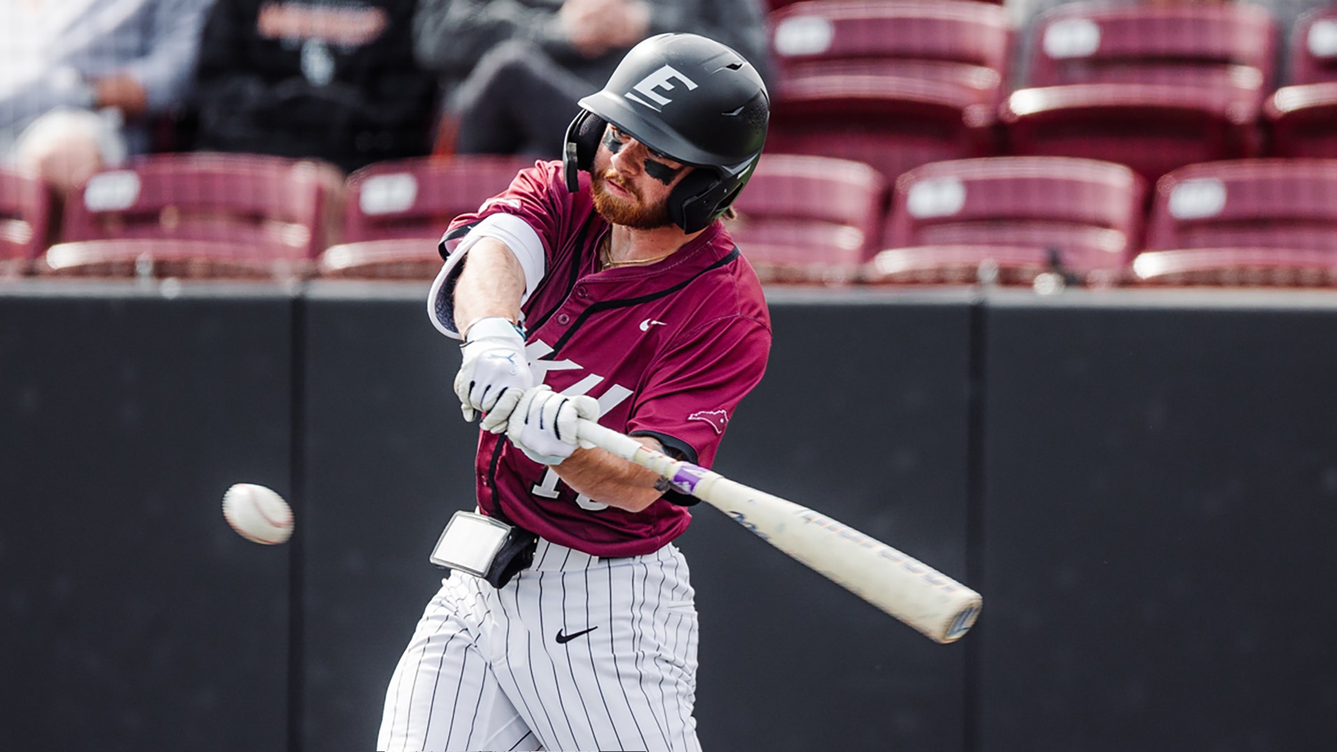 Dylan Littlefield hits a pitch against Central Arkansas