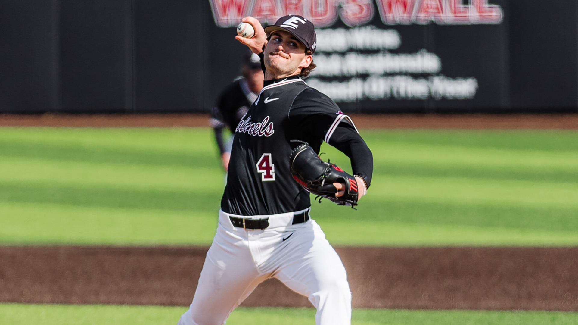 Cade Schneider delivers a pitch against Central Arkansas