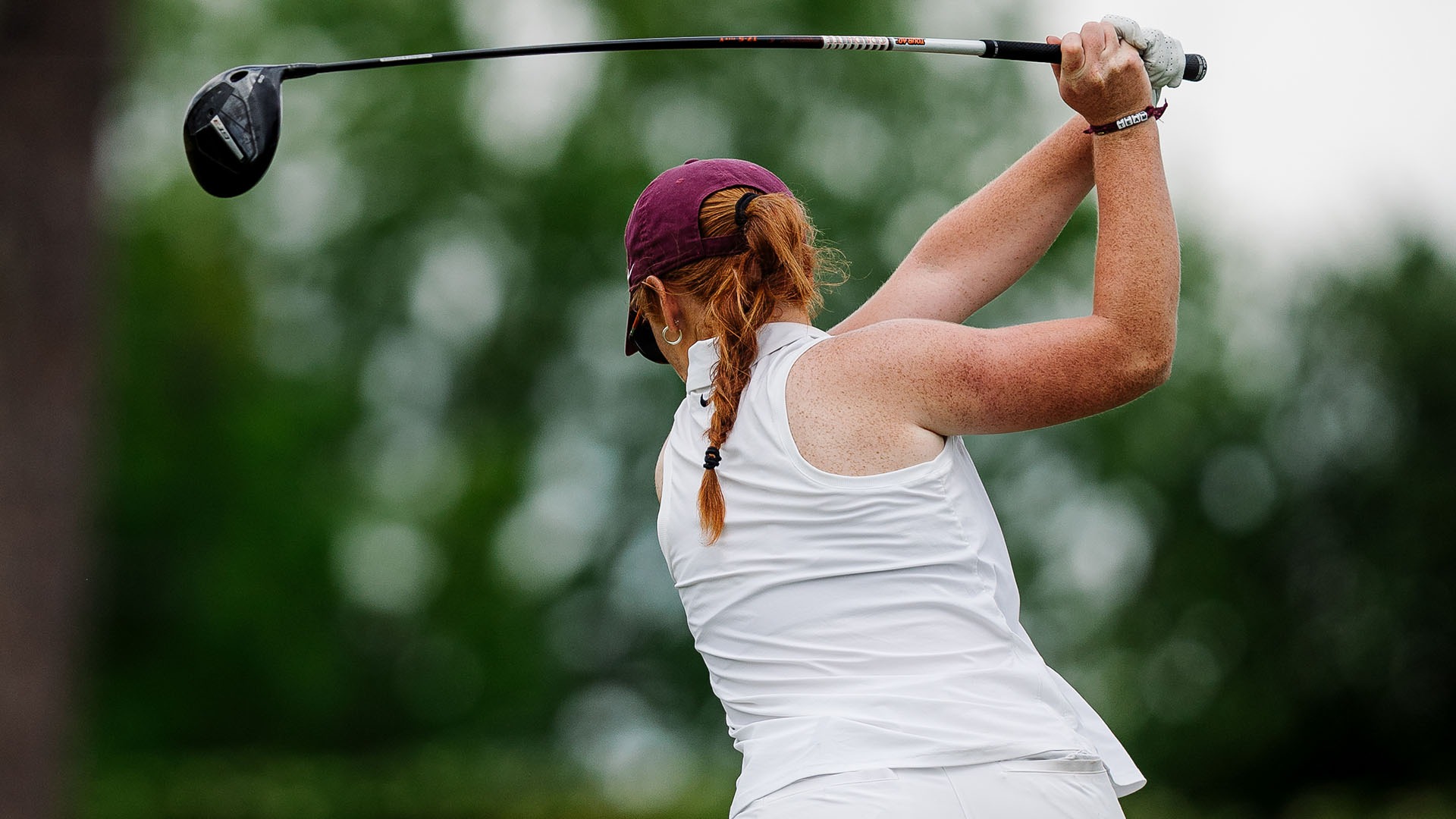 Karra Tucker swings her club during the second round of the ASUN Championship
