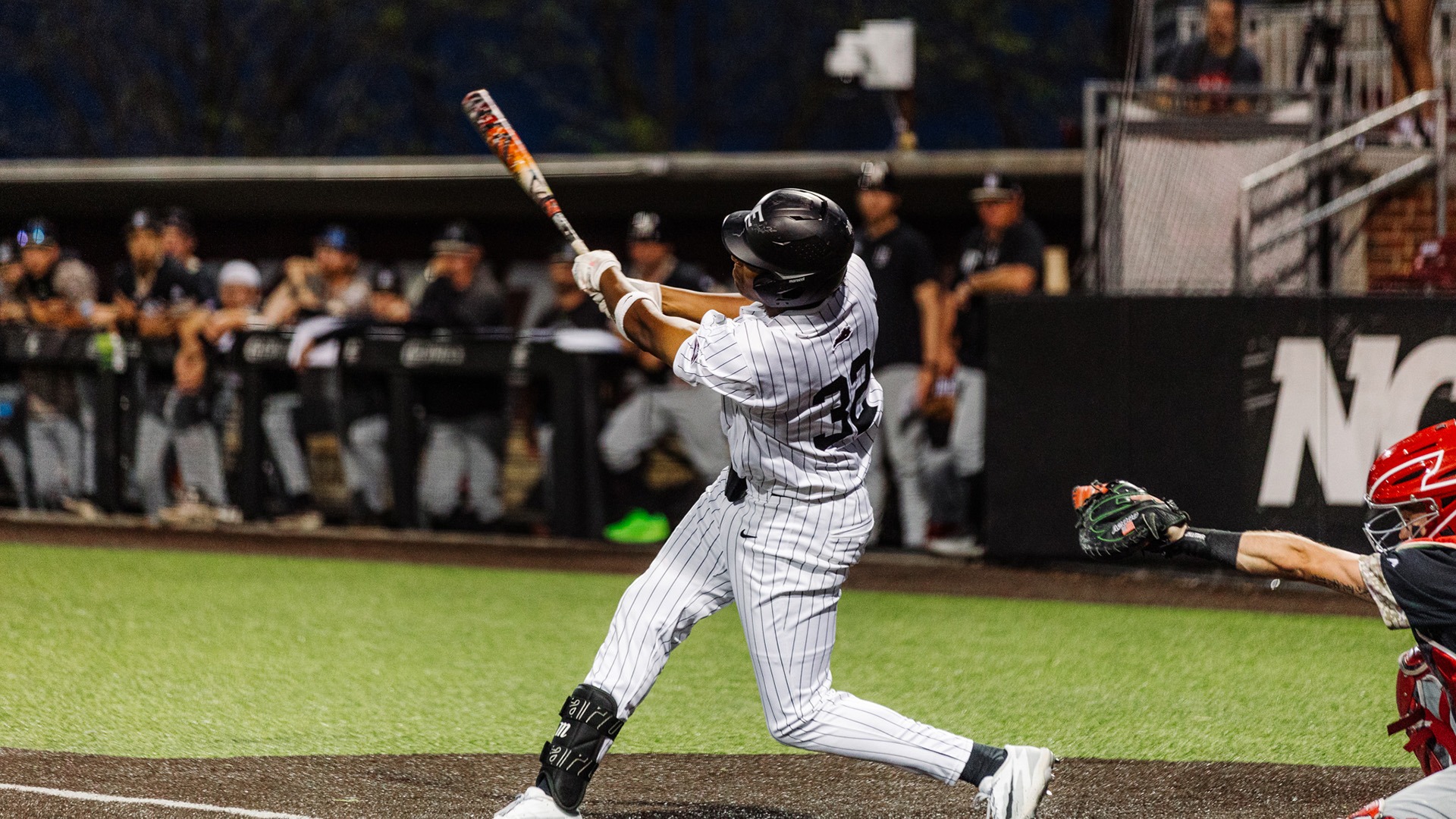 Khaleel Pratt hits a home run against Austin Peay
