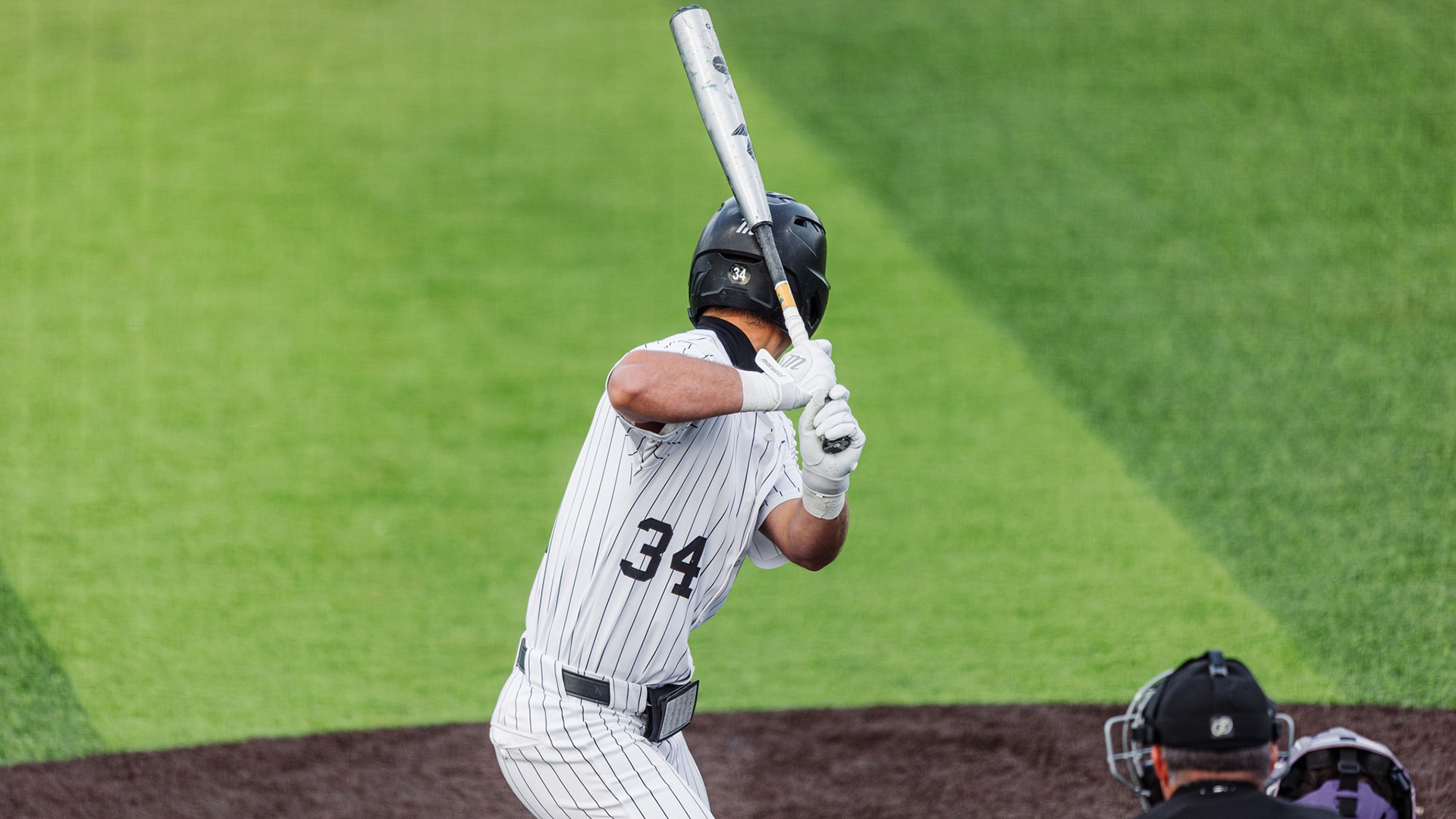 Silas Shaffer waits for a pitch against Lipscomb