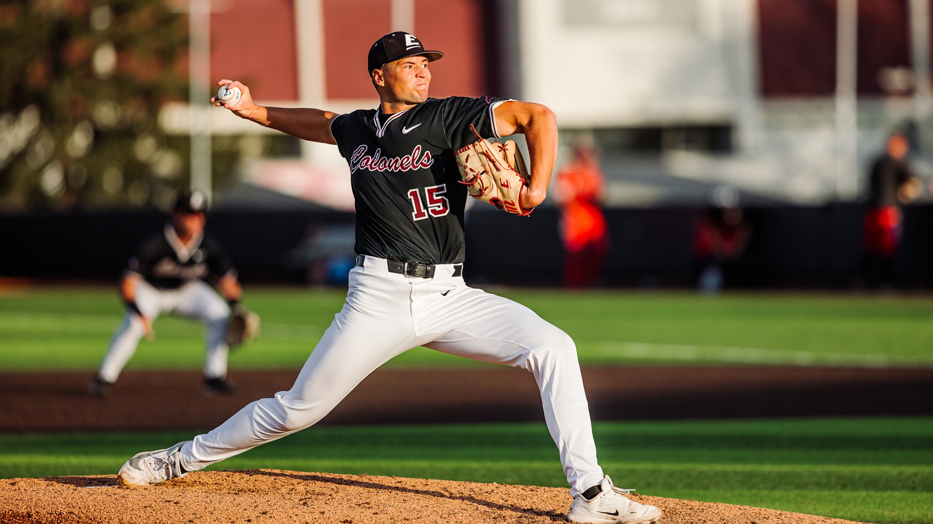 Jacob Price delivers a pitch against Austin Peay