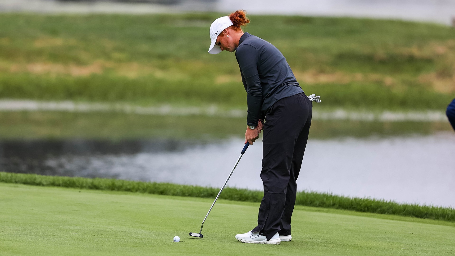 Karra Tucker putts during the third round of the Bettie Lou Evans Invitational