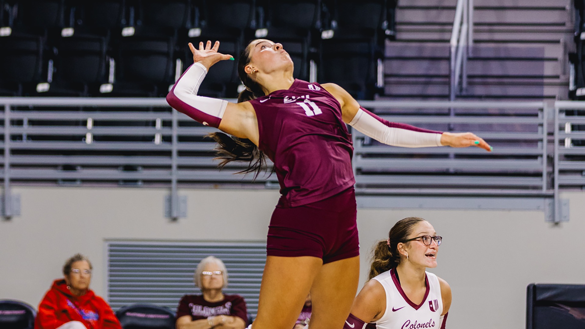 Audrey Hudson prepares to swing at a ball against Morehead State