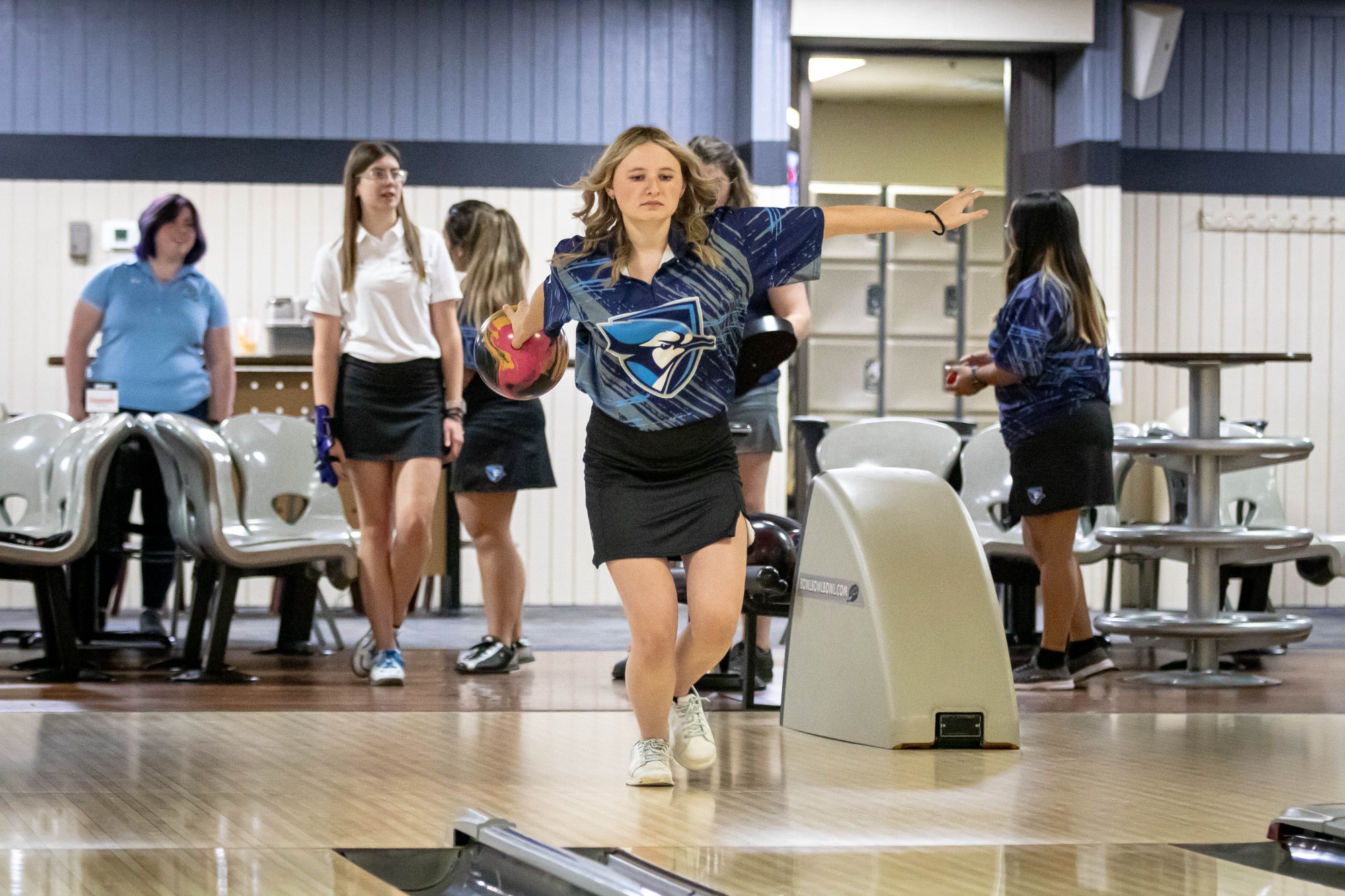 Elmhurst Bowling Action Photos taken during practice on 10/17/2024. Photo by Matthew Haufe/Elmhurst Athletics.