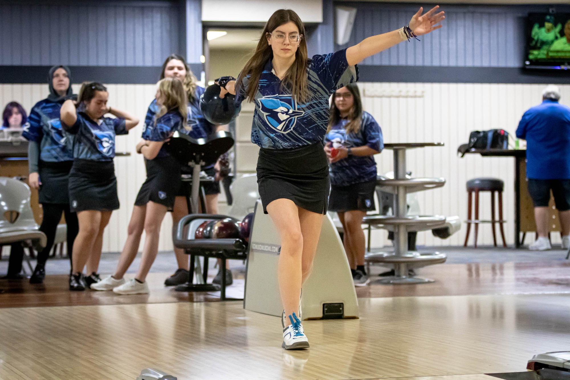 Elmhurst Bowling Action Photos taken during practice on 10/17/2024. Photo by Matthew Haufe/Elmhurst Athletics.