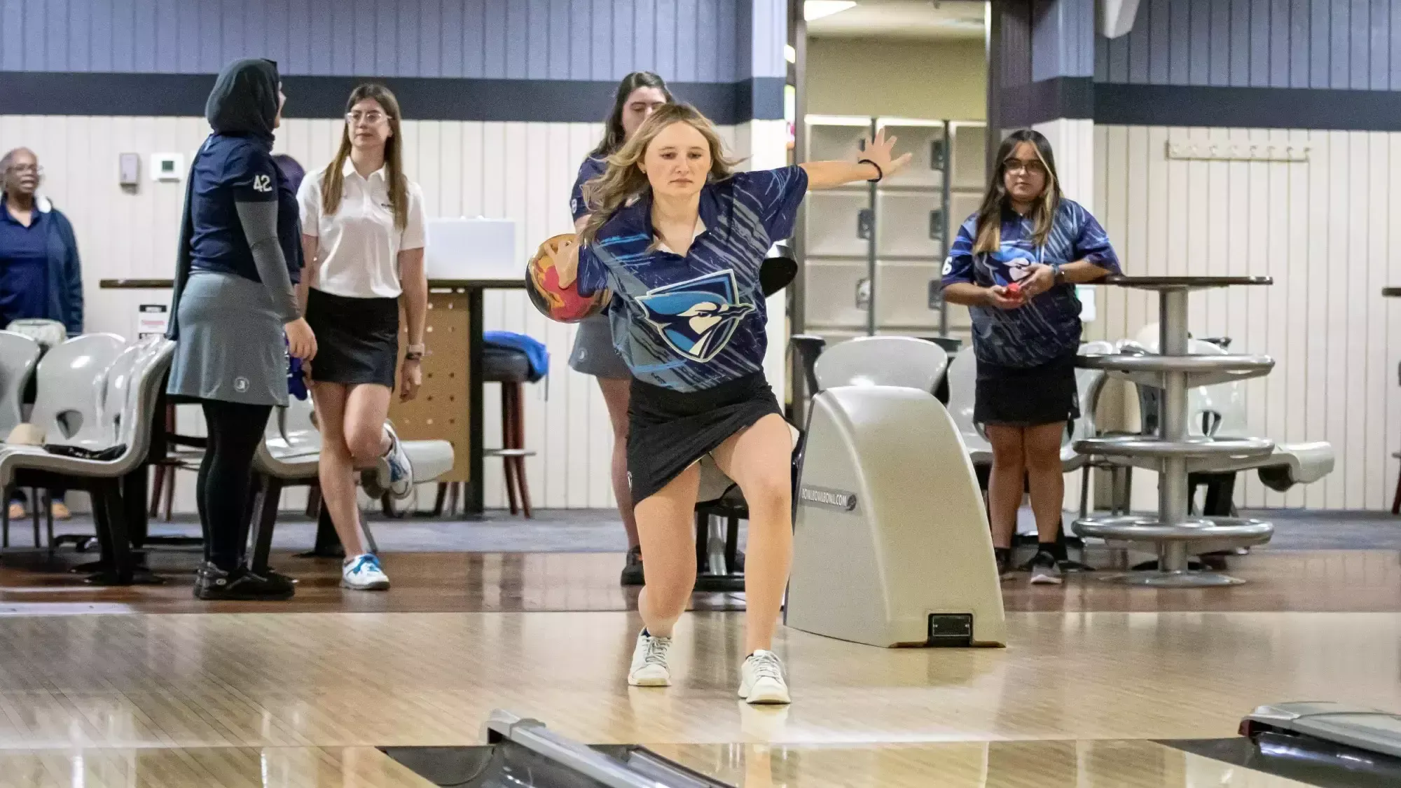 Elmhurst Bowling Action Photos taken during practice on 10/17/2024. Photo by Matthew Haufe/Elmhurst Athletics.