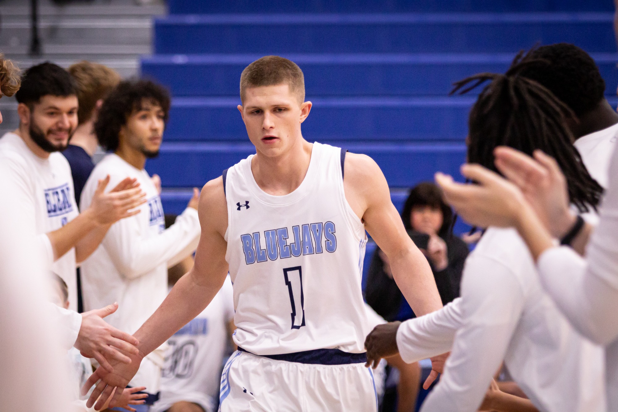 Elmhurst University Men's Basketball vs. Wheaton College on 12/7/2024 at R.A. Faganel Hall in Elmhurst, IL. Photo by Calvin Keith/Elmhurst Athletics.