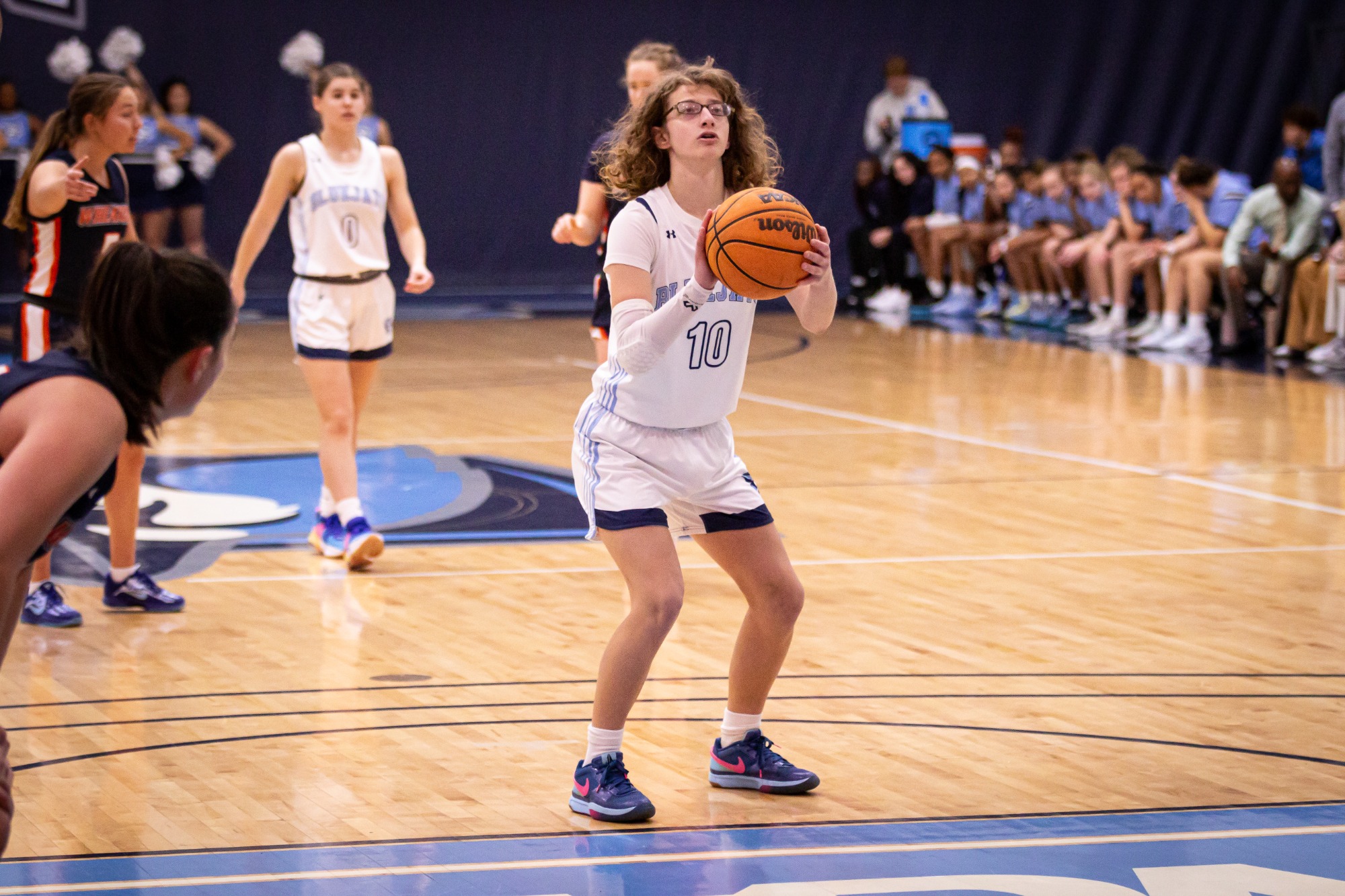 Elmhurst University Women's Basketball vs. Wheaton College on 12/7/2024 at R.A. Faganel Hall in Elmhurst, IL. Photo by Calvin Keith/Elmhurst Athletics.