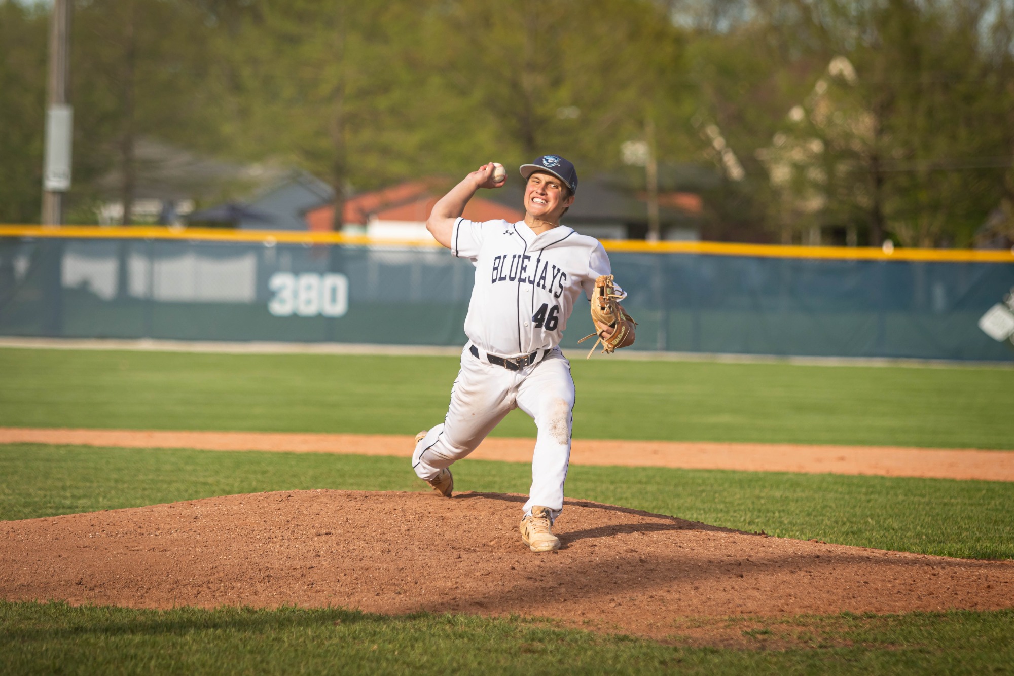 Elmhurst University Baseball vs. Illinois Wesleyan University on 5/1/2024 at Butterfield Park in Elmhurst, IL. Photo by Matthew Haufe.