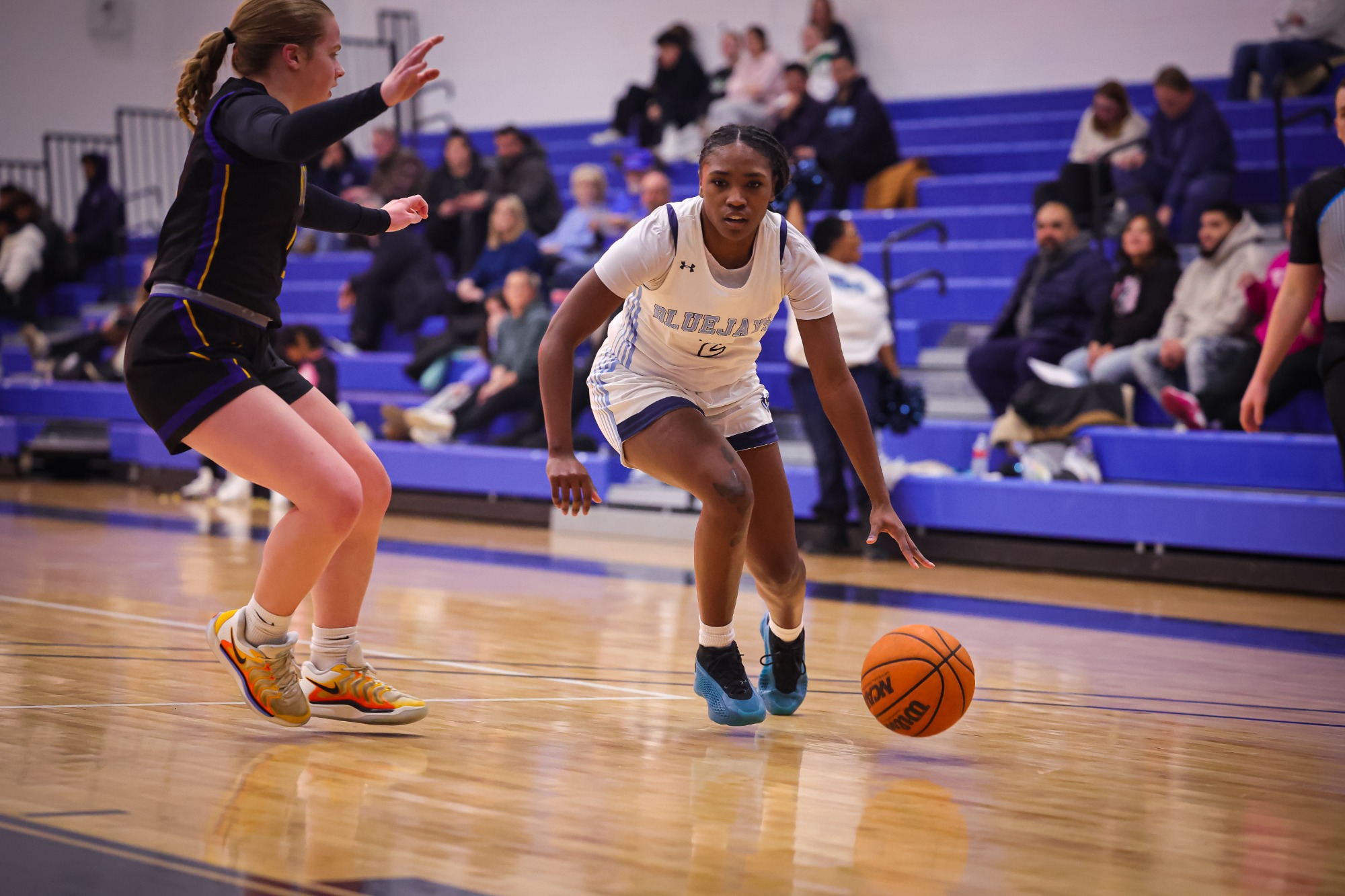 Elmhurst Women's Basketball vs. North Park University on 1/15/2025 at R.A. Faganel Hall in Elmhurst, IL. Photo by Norman Cohen/Diamond Photography.
