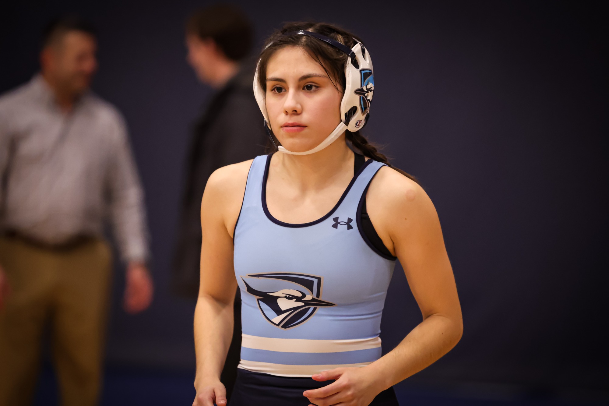 Elmhurst Women's Wrestling vs. North Central on 1/16/25 at R.A. Faganel Hall in Elmhurst, IL. Photo by Norman Cohen.