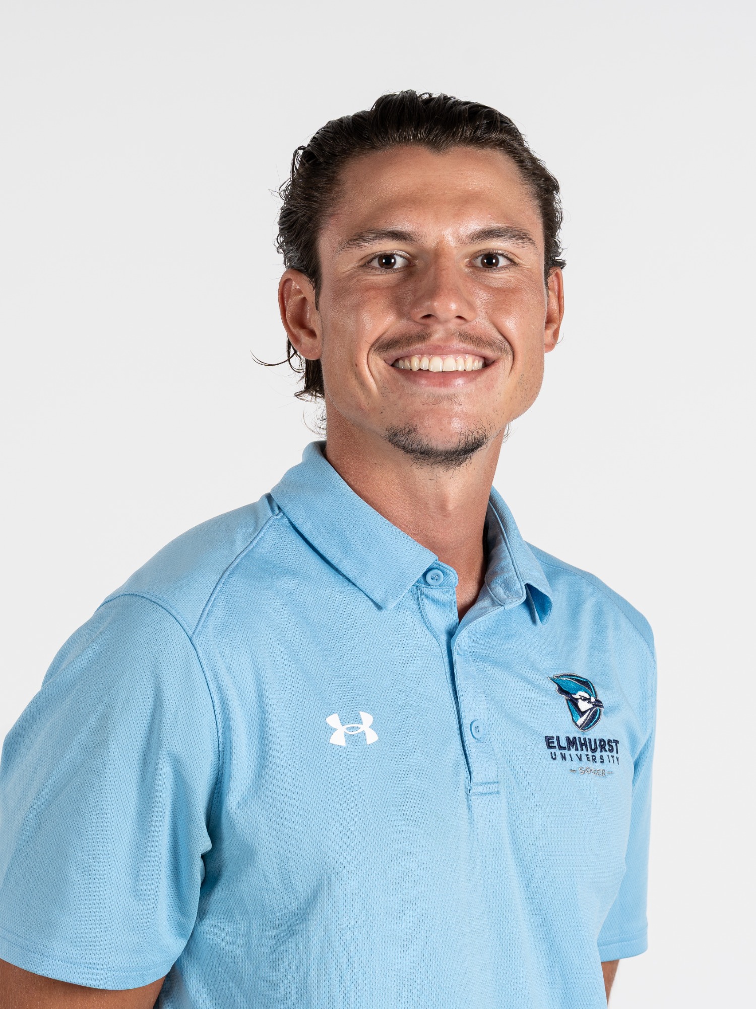 Assistant Coach Daniel Radeljic during the Elmhurst University Men's Soccer Media Day on 8/18/2025. Photo by Matthew Haufe, Elmhurst Athletics.
