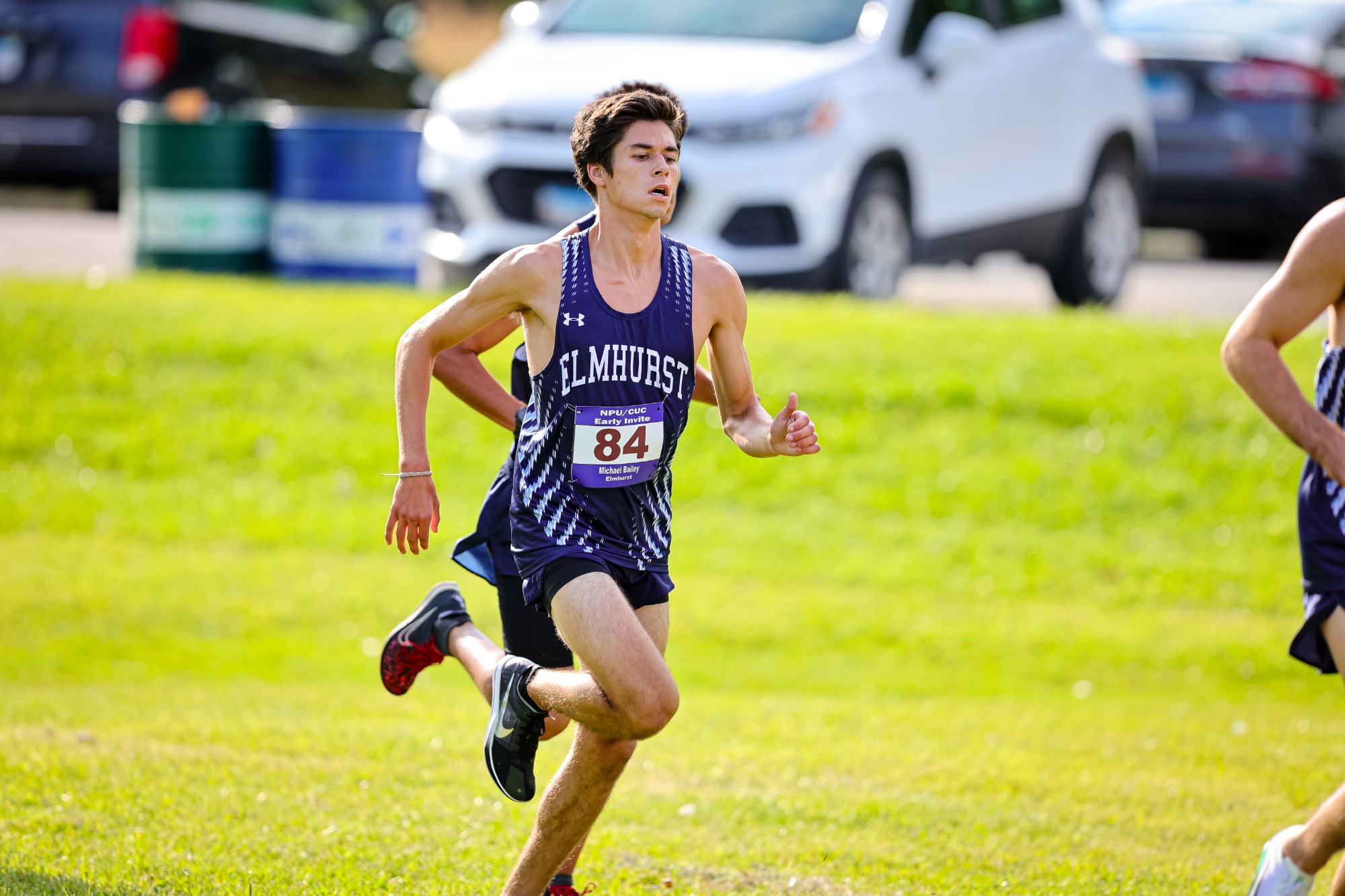 Elmhurst Cross Country at the NPU/CUC Invite on 8/29/2025. Photo by Norman Cohen/Elmhurst Athletics.