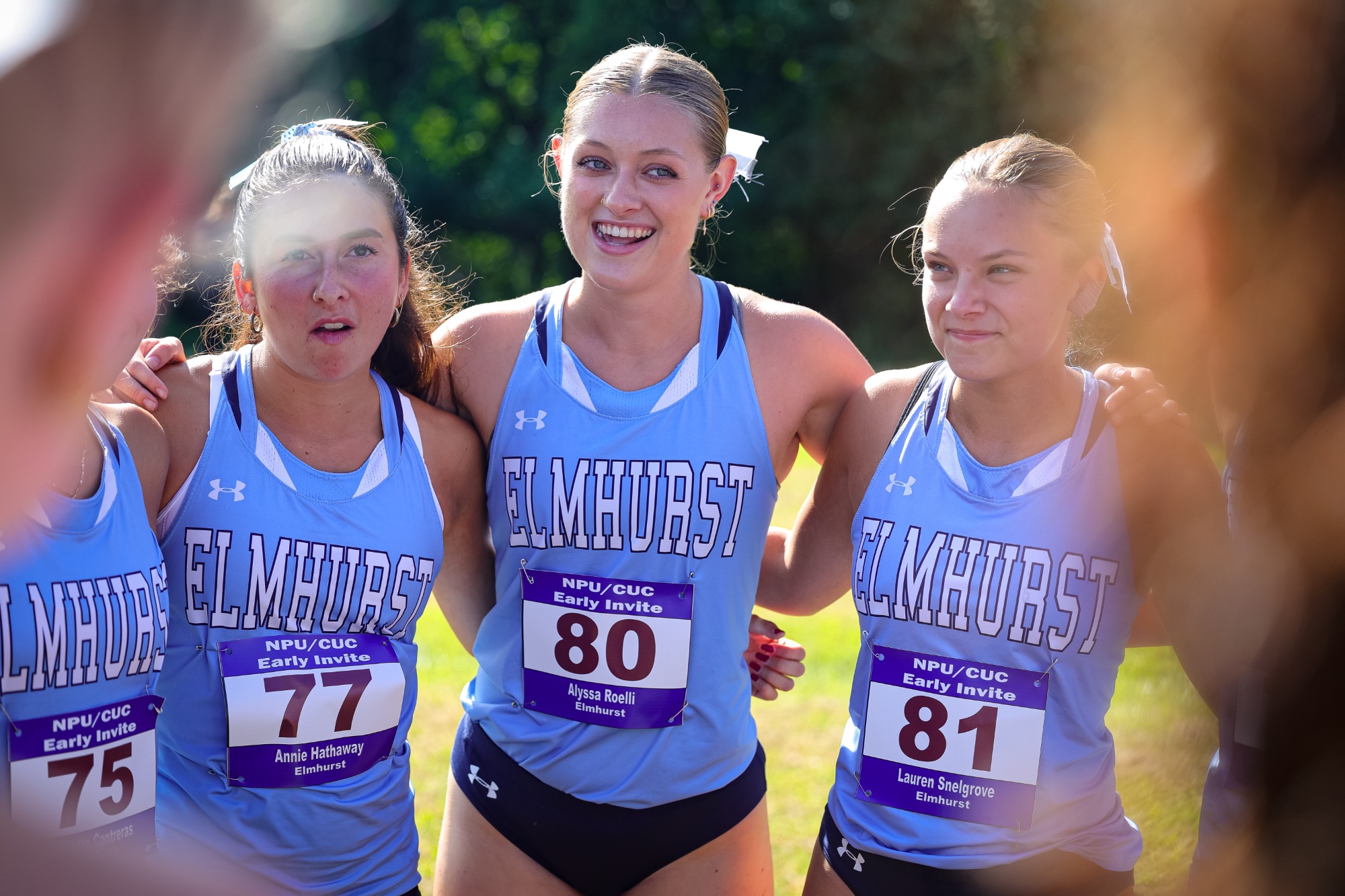 Elmhurst Cross Country at the NPU/CUC Invite on 8/29/2025. Photo by Norman Cohen/Elmhurst Athletics.
