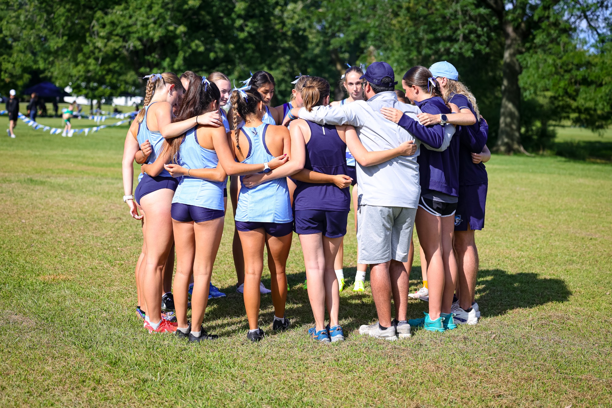 Elmhurst Cross Country at the NPU/CUC Invite on 8/29/2025. Photo by Norman Cohen/Elmhurst Athletics.