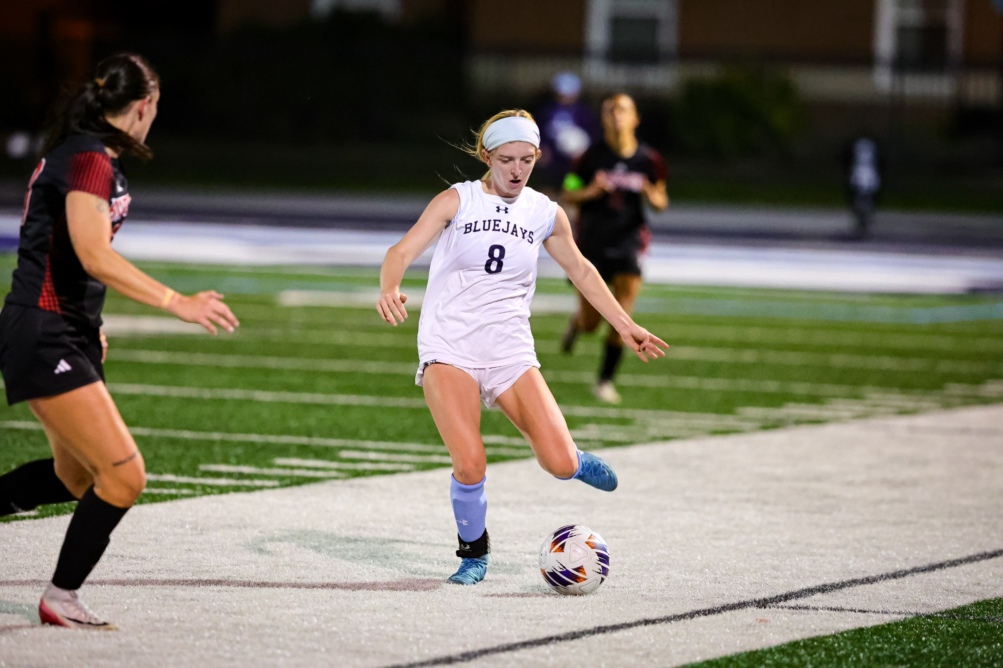 Lauren Nevins during the Elmhurst Women's Soccer game vs. Ripon College on 9/9/2025 at Langhorst Field in Elmhurst, IL. Photo by Norman Cohen/Elmhurst Athletics.