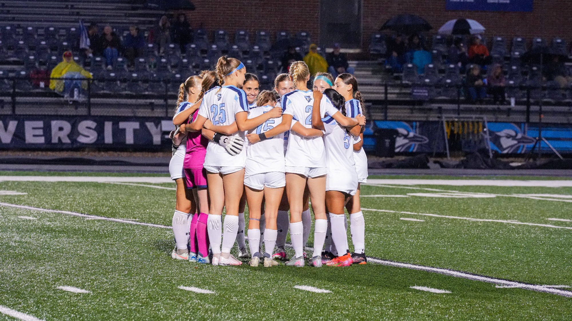 Team huddle at Langhorst