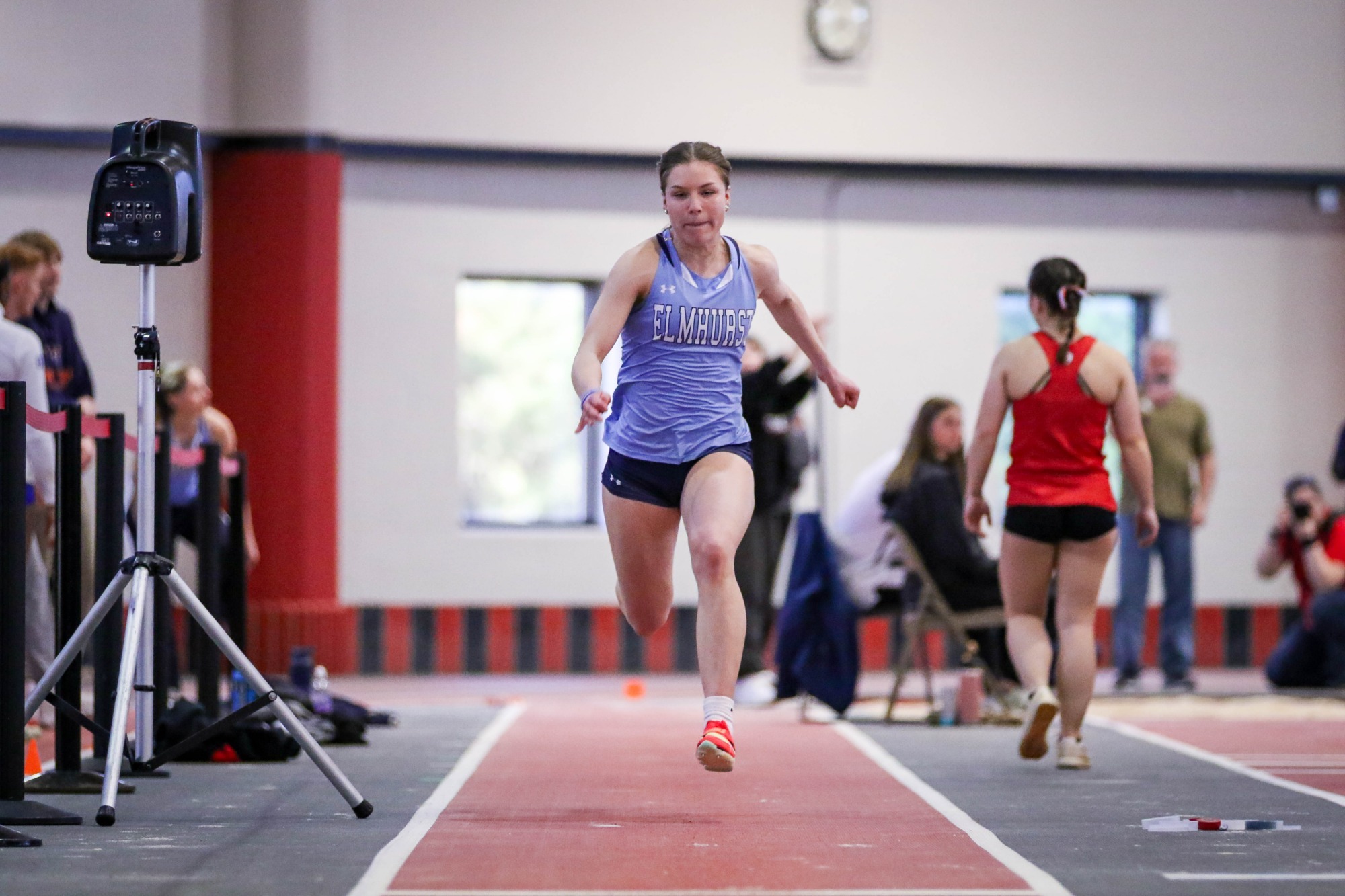Elmhurst University Track and Field competes at Day 1 of the 2025 CCIW Indoor Championships in Kenosha, WI. Photo by Matthew Haufe/Elmhurst Athletics.