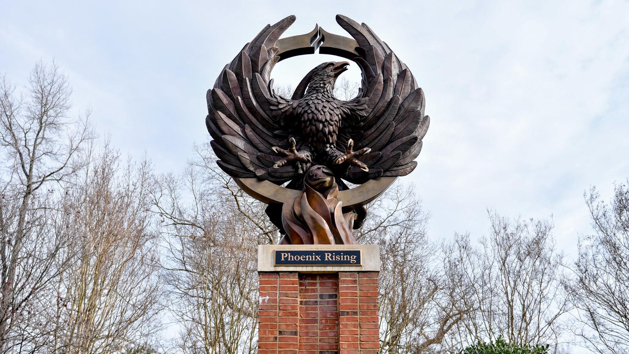 Elon Phoenix Phoenix Rising statue