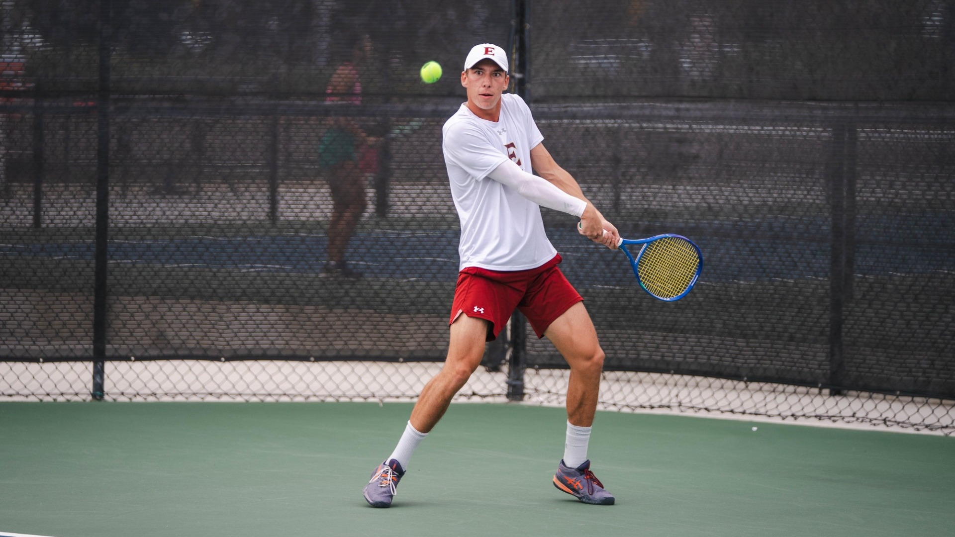 Veljko Krstic backhand at ITA Conference Masters
