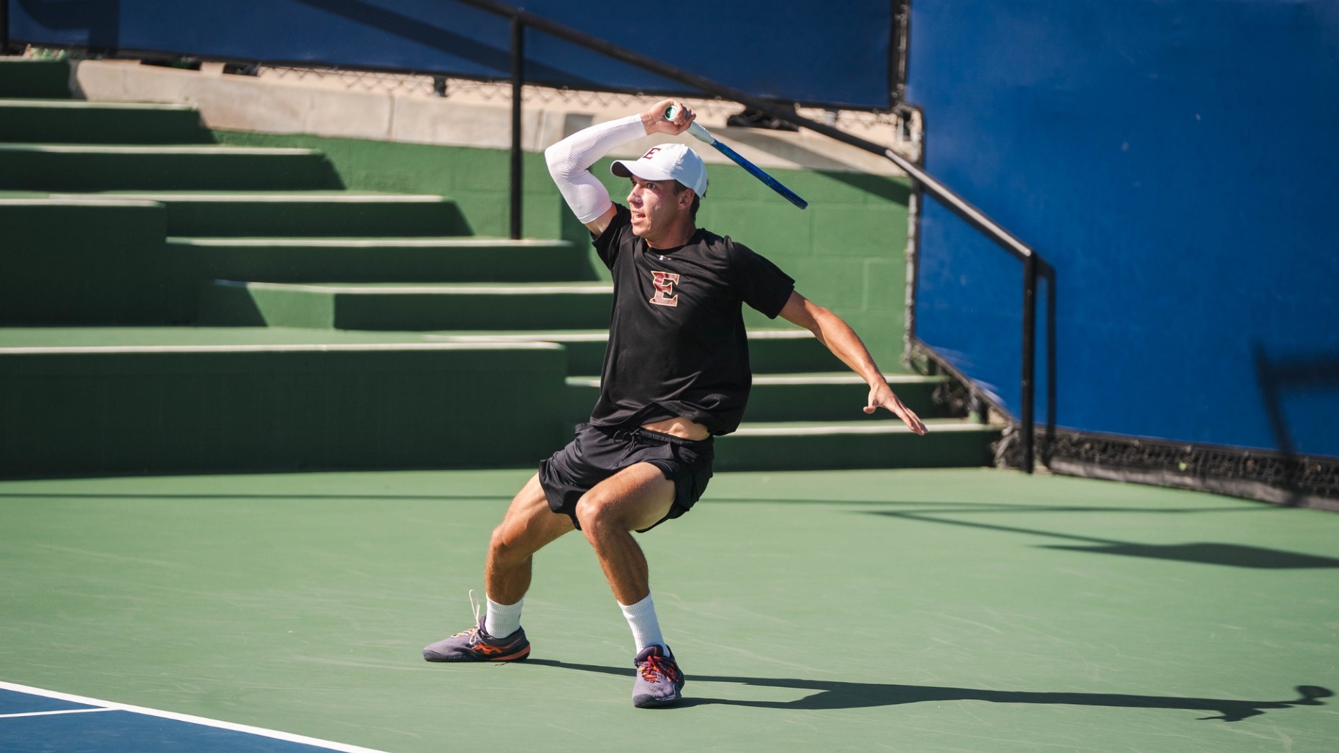 Veljko Krstic forehand at ITA Conference Masters