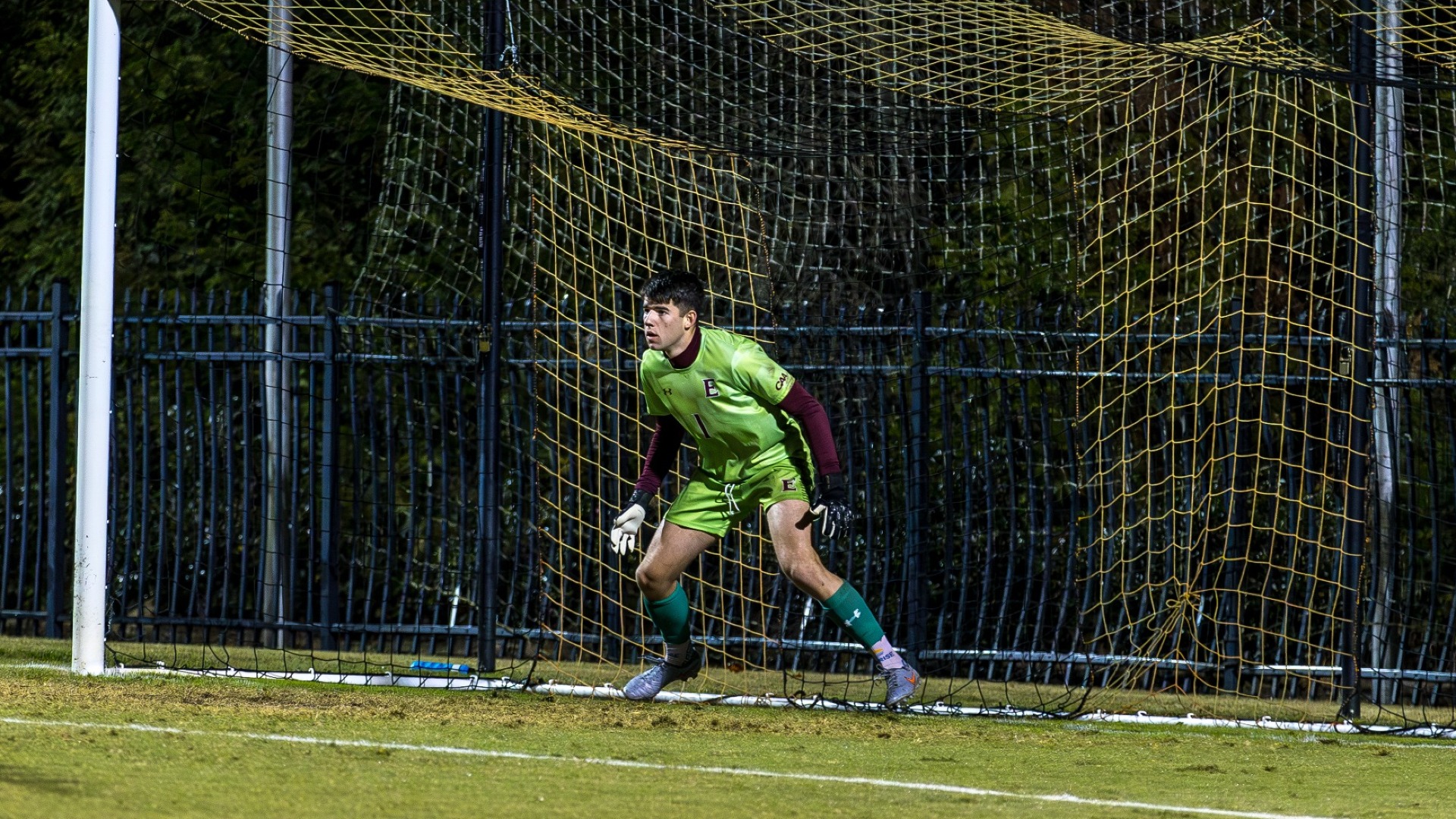 Jackson Leavitt in goal at Campbell